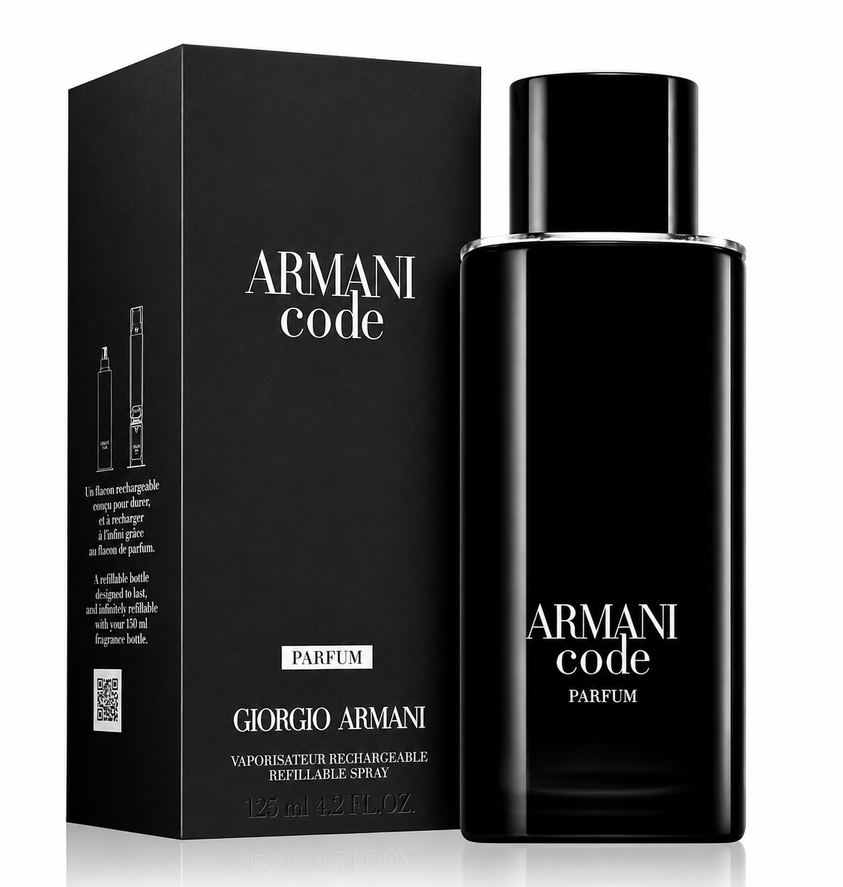 GIORGIO ARMANI CODE PARFUM REFILLABLE FOR MEN 4.2o.z/125mL SEALED 100% Authentic