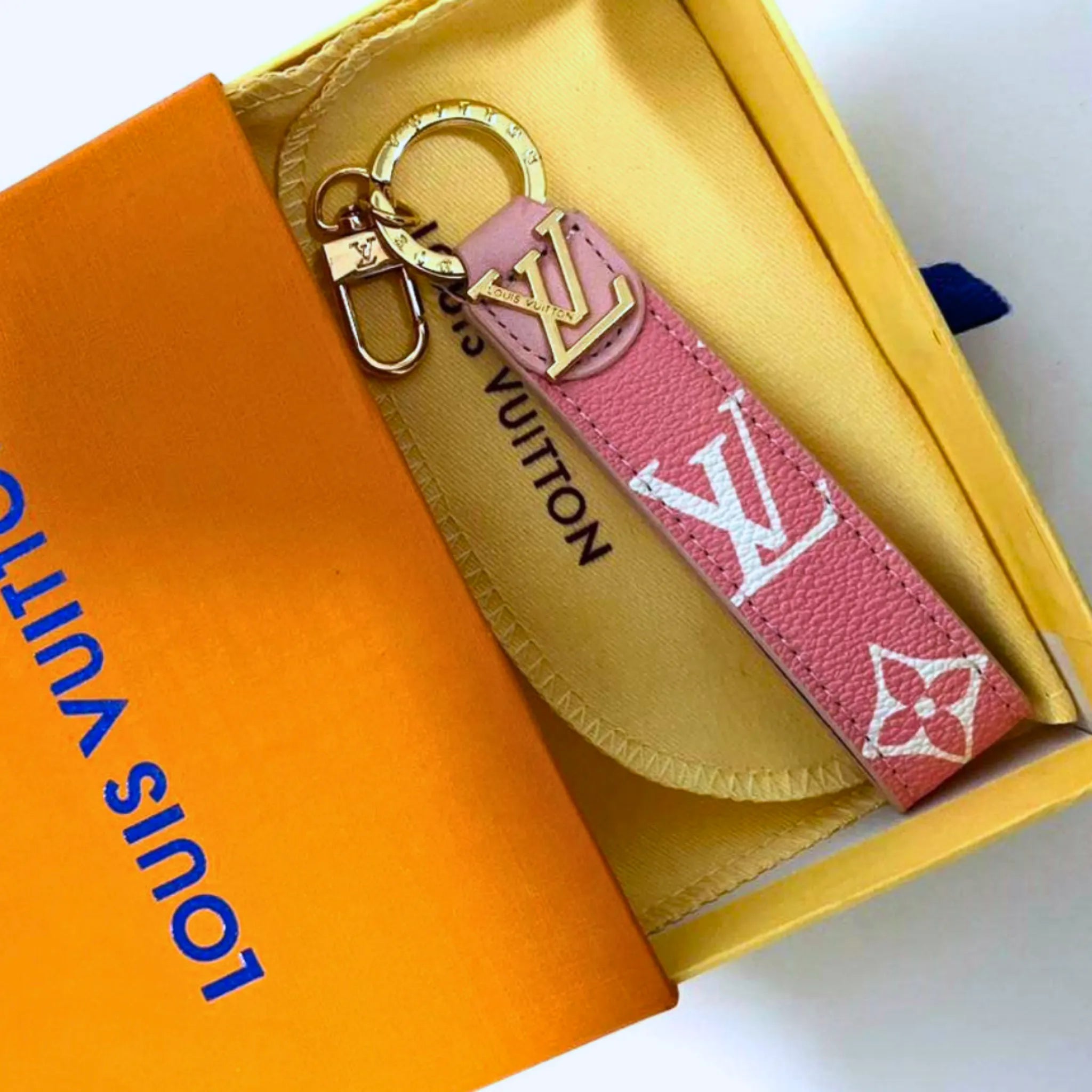 Louis Vuitton Dragonne Key Holder Bag Charm Pink Monogram Keychain – Authentic Pre-Owned
