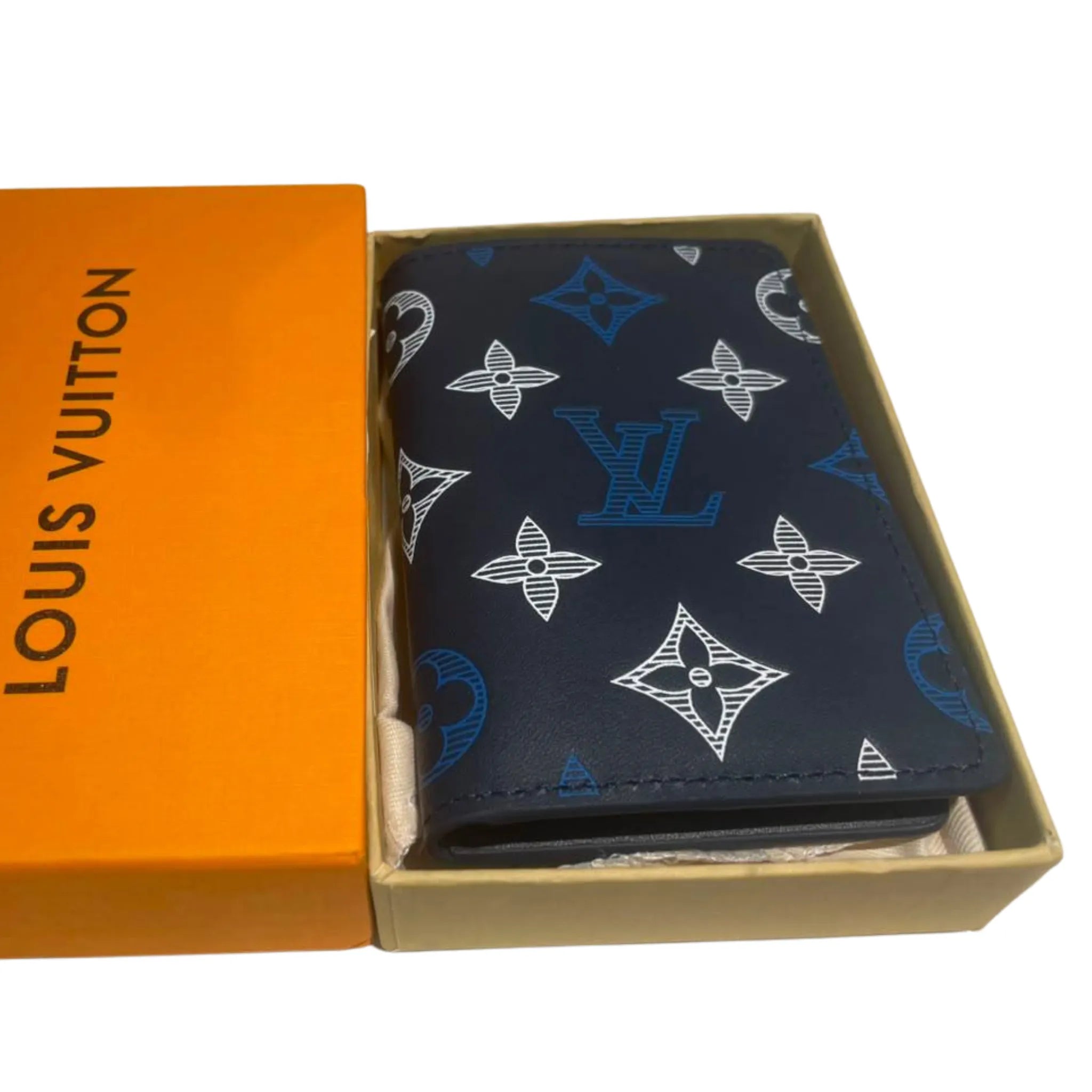 Louis Vuitton Monogram Navy Shadow de Poche Card Holder – Authentic Pre-Owned
