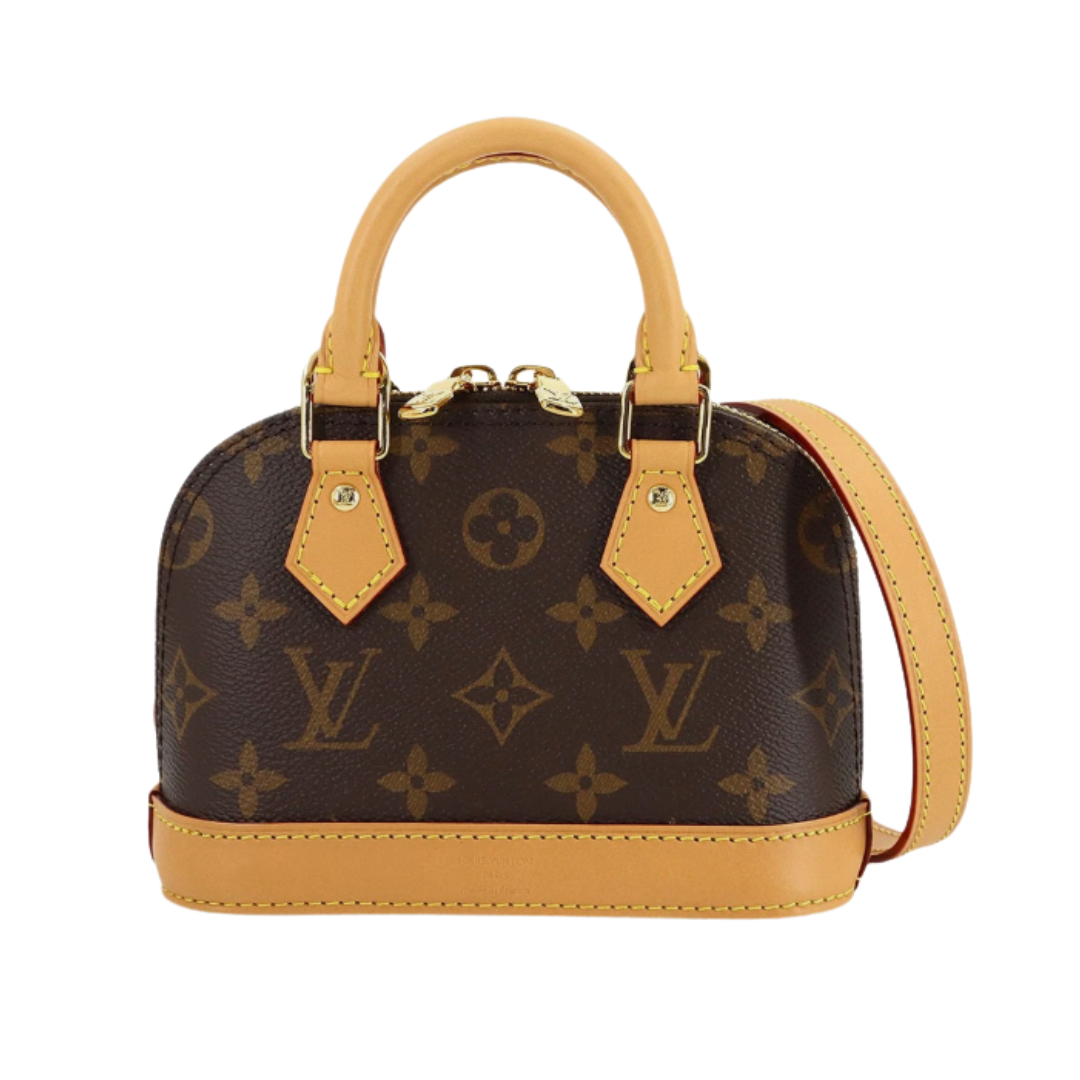 Louis Vuitton Nano Alma Handbag Monogram Canvas Leather Mini Bag
