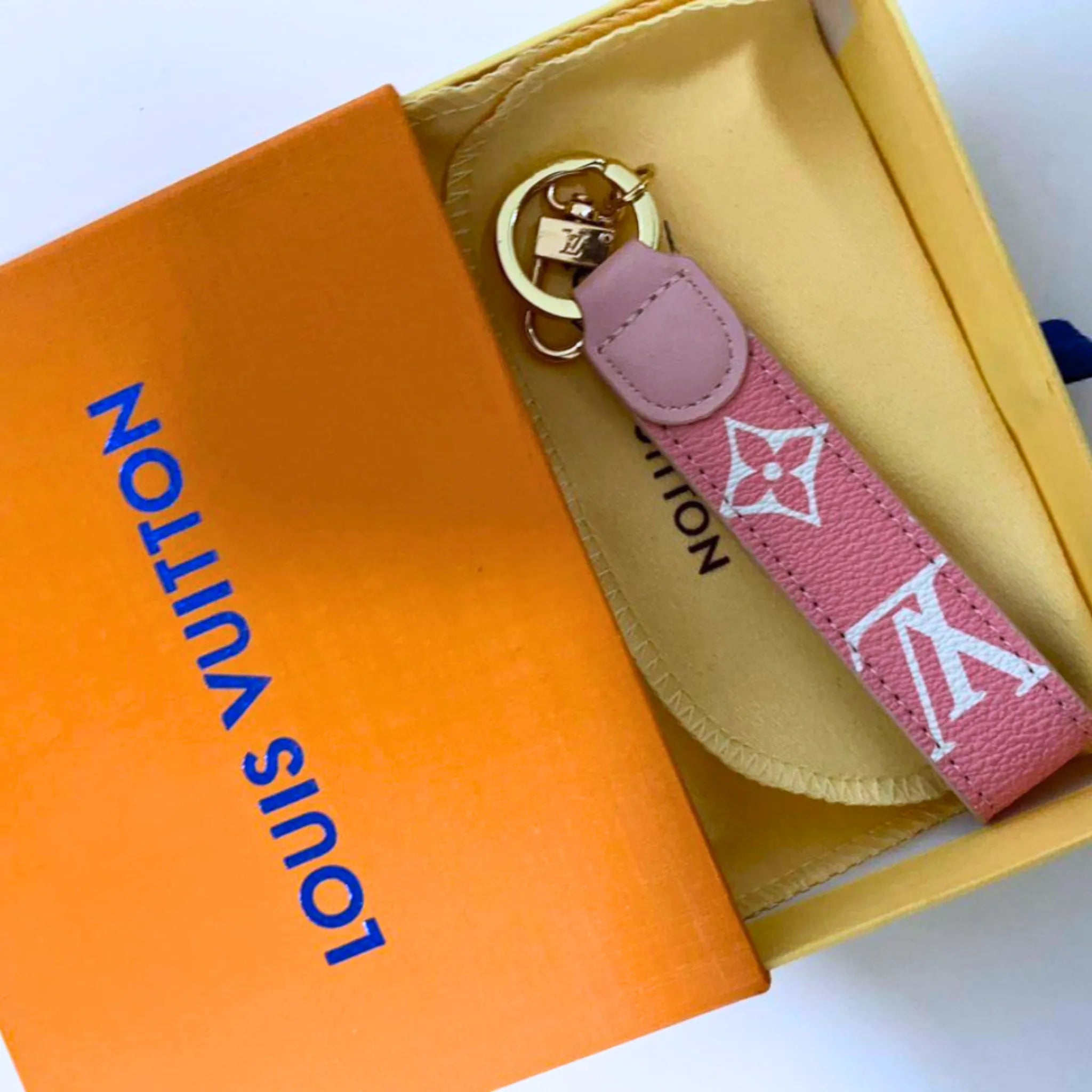 Louis Vuitton Dragonne Key Holder Bag Charm Pink Monogram Keychain – Authentic Pre-Owned