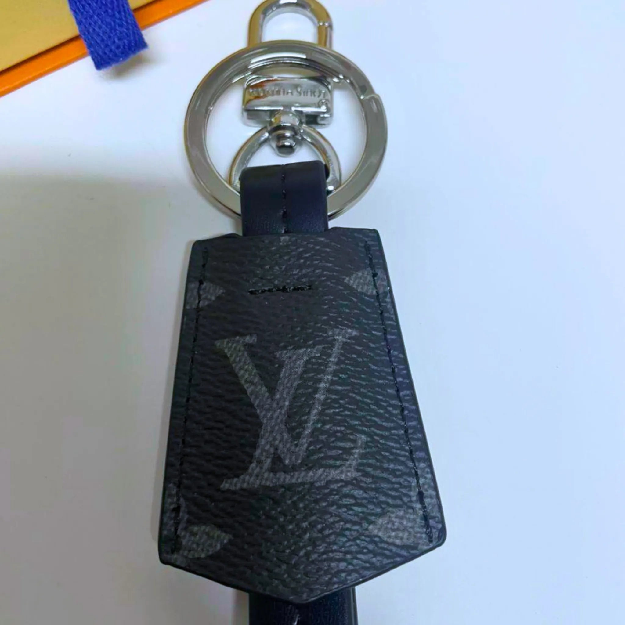 Louis Vuitton Cloches Cles Bag Charm Key Holder Black Monogram Keychain – Authentic Pre-Owned