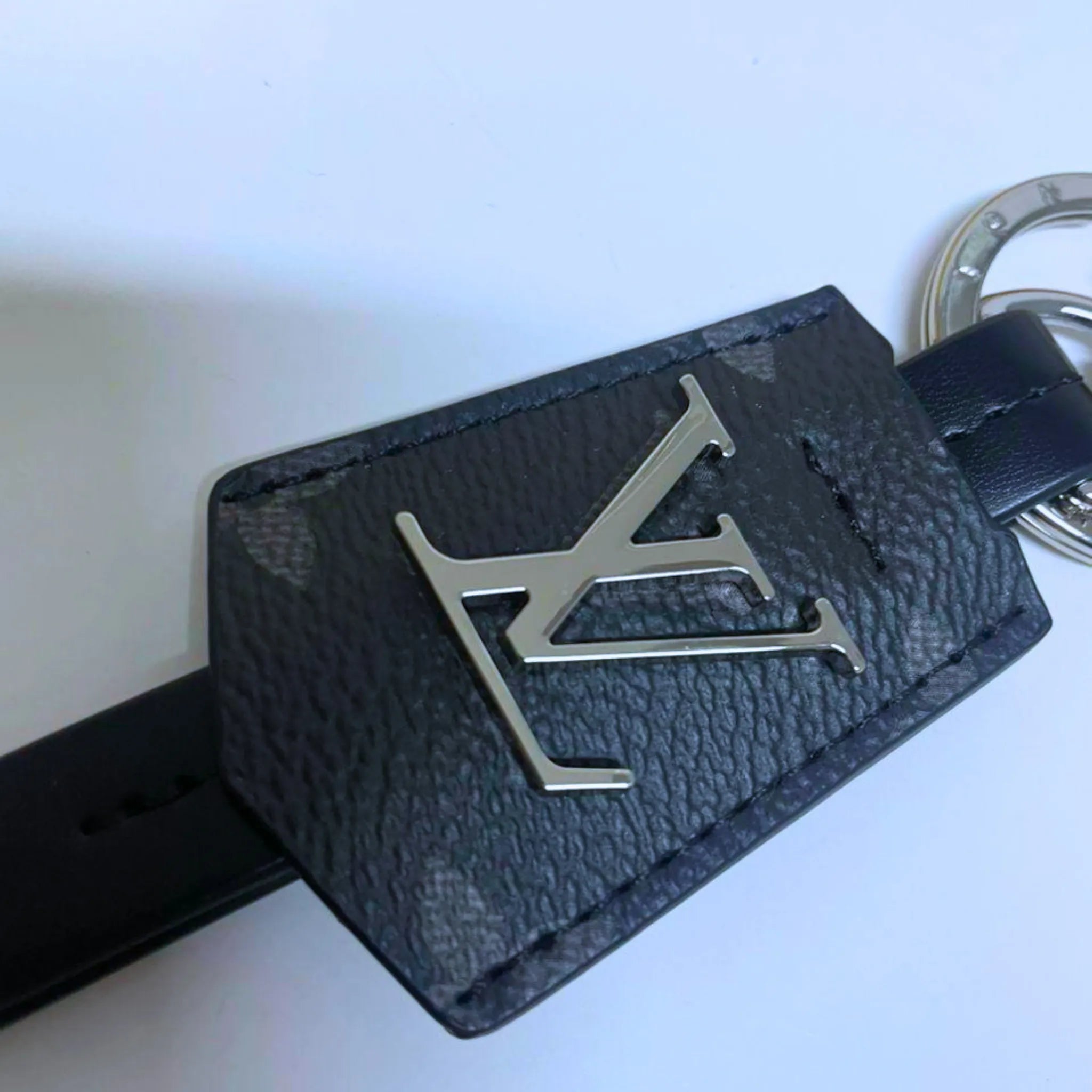 Louis Vuitton Cloches Cles Bag Charm Key Holder Black Monogram Keychain – Authentic Pre-Owned