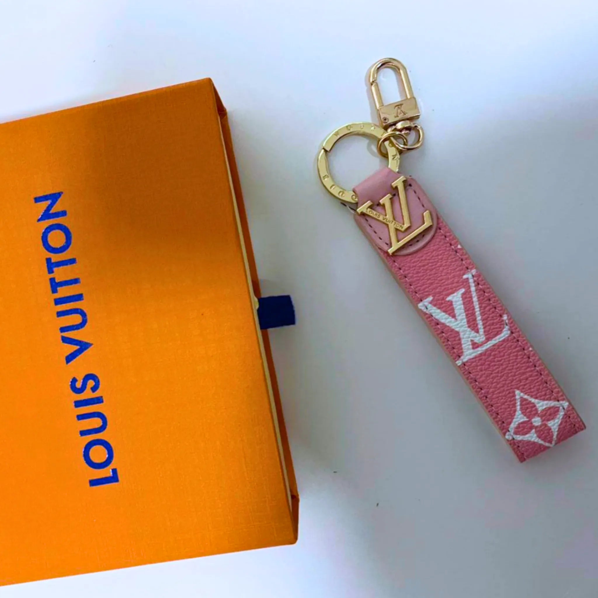 Louis Vuitton Dragonne Key Holder Bag Charm Pink Monogram Keychain – Authentic Pre-Owned