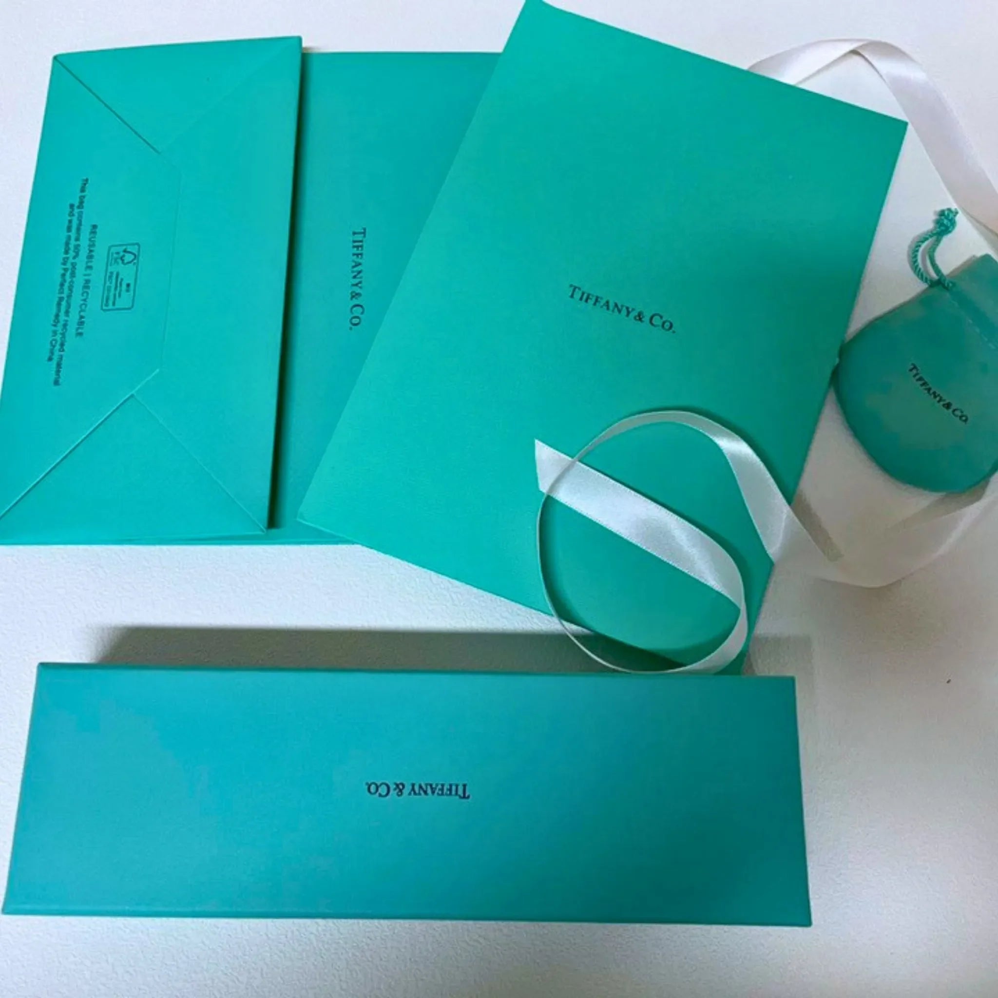 Tiffany & Co. Blue Leather Bracelet Presentation Gift Box – Authentic, Box Only