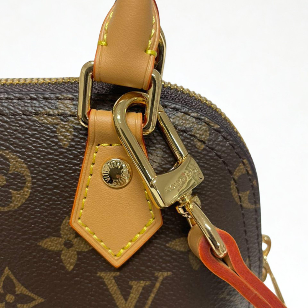 Louis Vuitton Nano Alma Handbag Monogram Canvas Leather Mini Bag