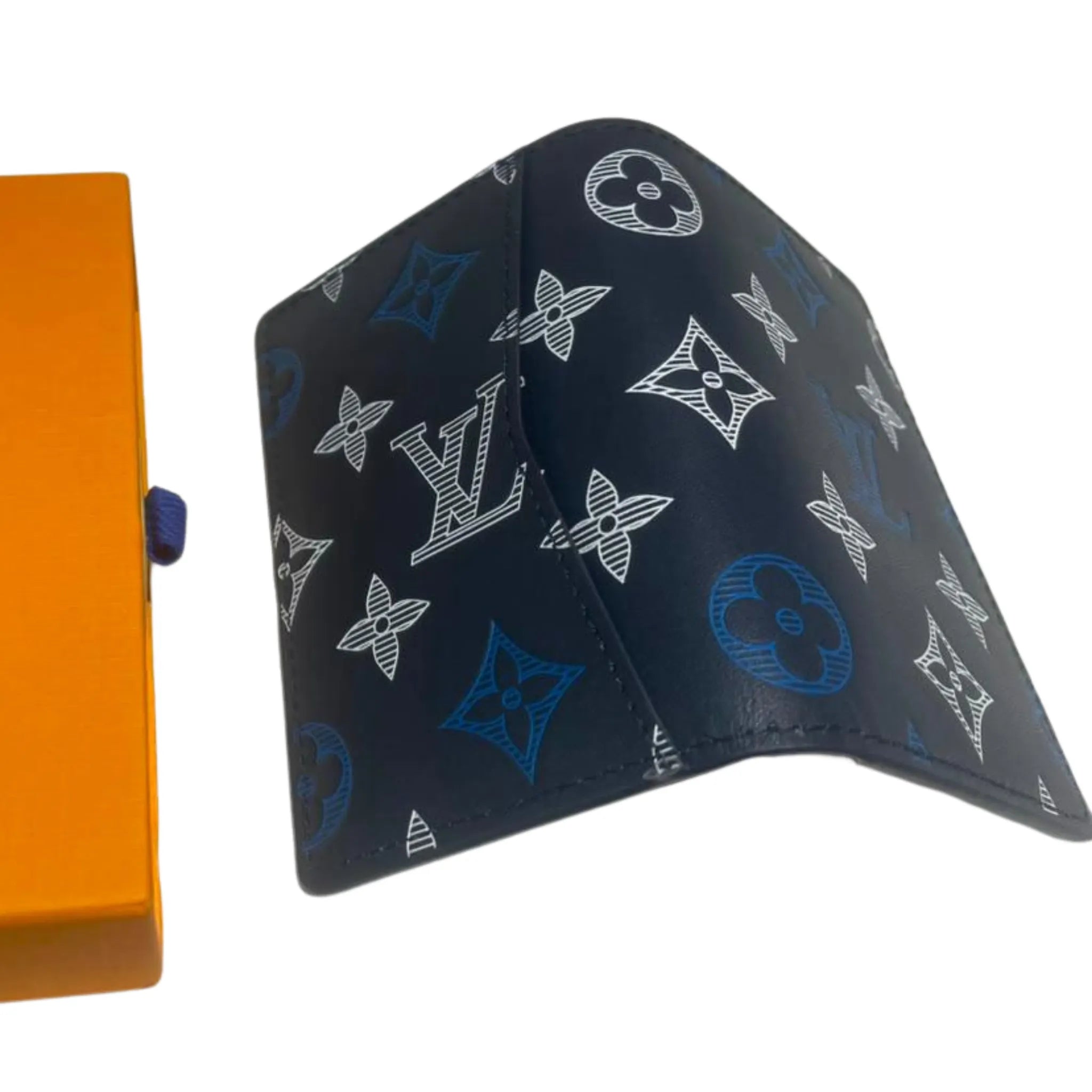 Louis Vuitton Monogram Navy Shadow de Poche Card Holder – Authentic Pre-Owned