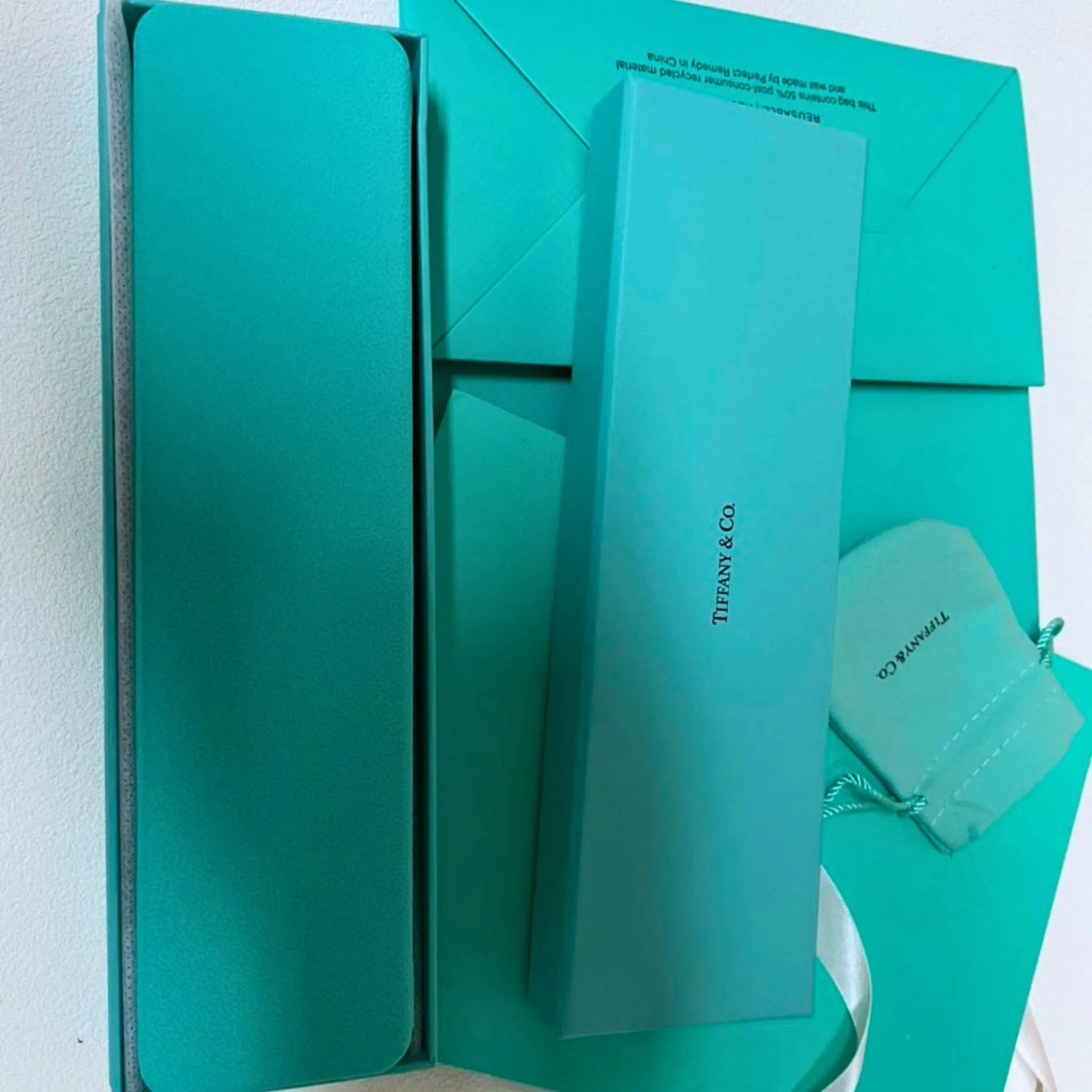 Tiffany & Co. Blue Leather Bracelet Presentation Gift Box – Authentic, Box Only