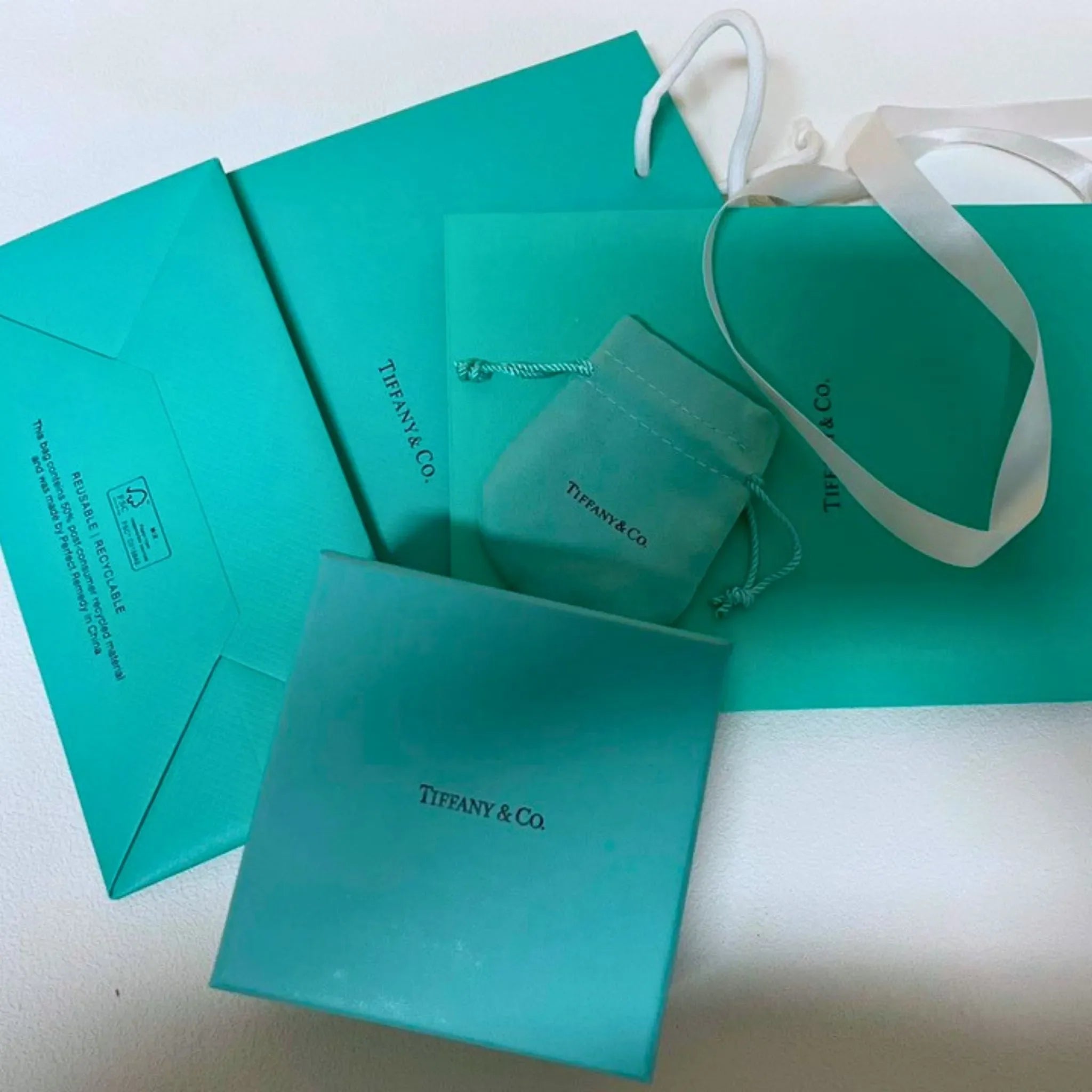Tiffany & Co. Blue Leather Watch & Bracelet Presentation Box – Authentic, Box Only