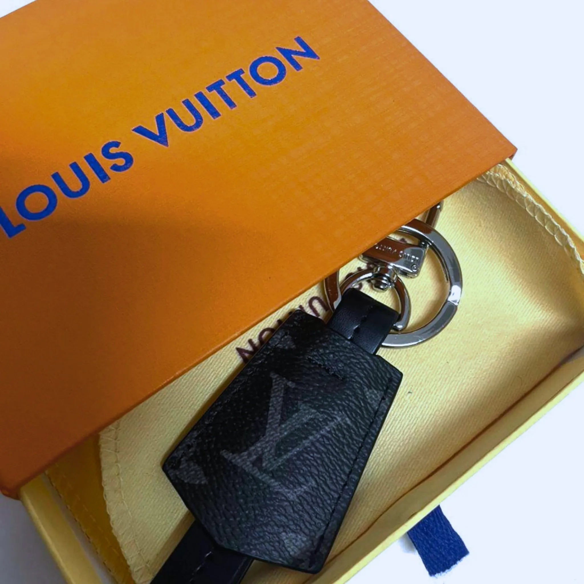 Louis Vuitton Cloches Cles Bag Charm Key Holder Black Monogram Keychain – Authentic Pre-Owned