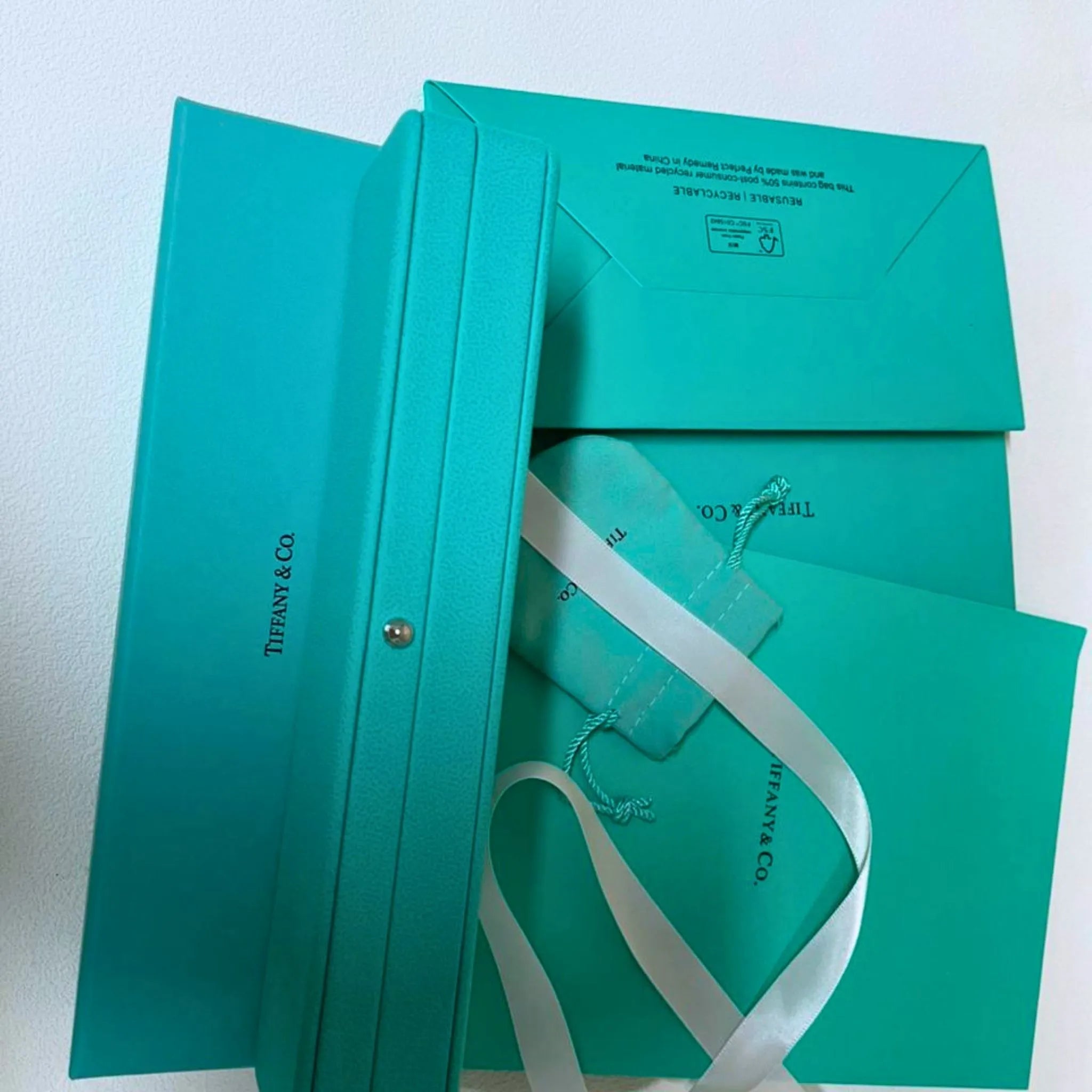 Tiffany & Co. Blue Leather Bracelet Presentation Gift Box – Authentic, Box Only