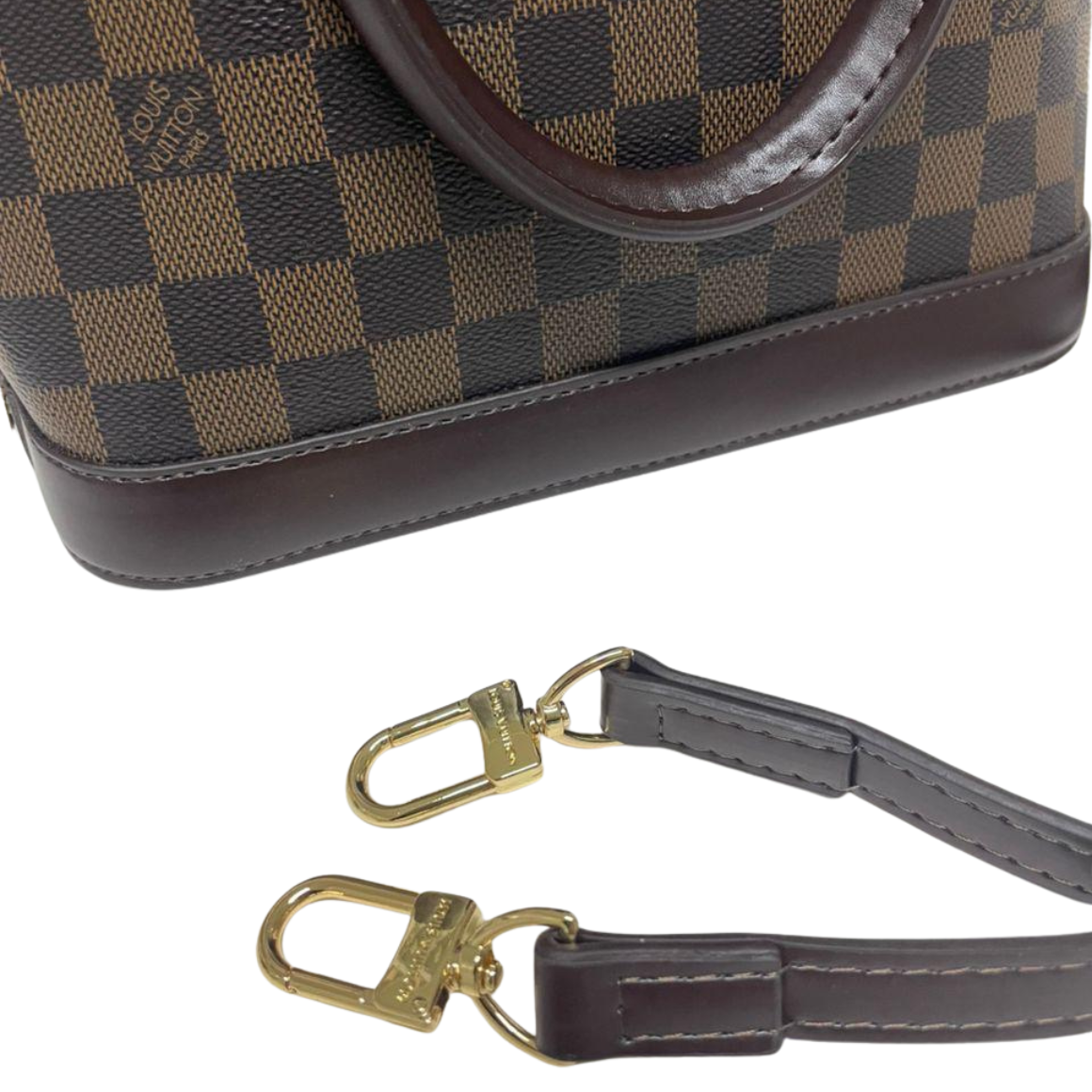Louis Vuitton Alma BB N41221 Damier Ebene Canvas Brown 2-Way Handbag