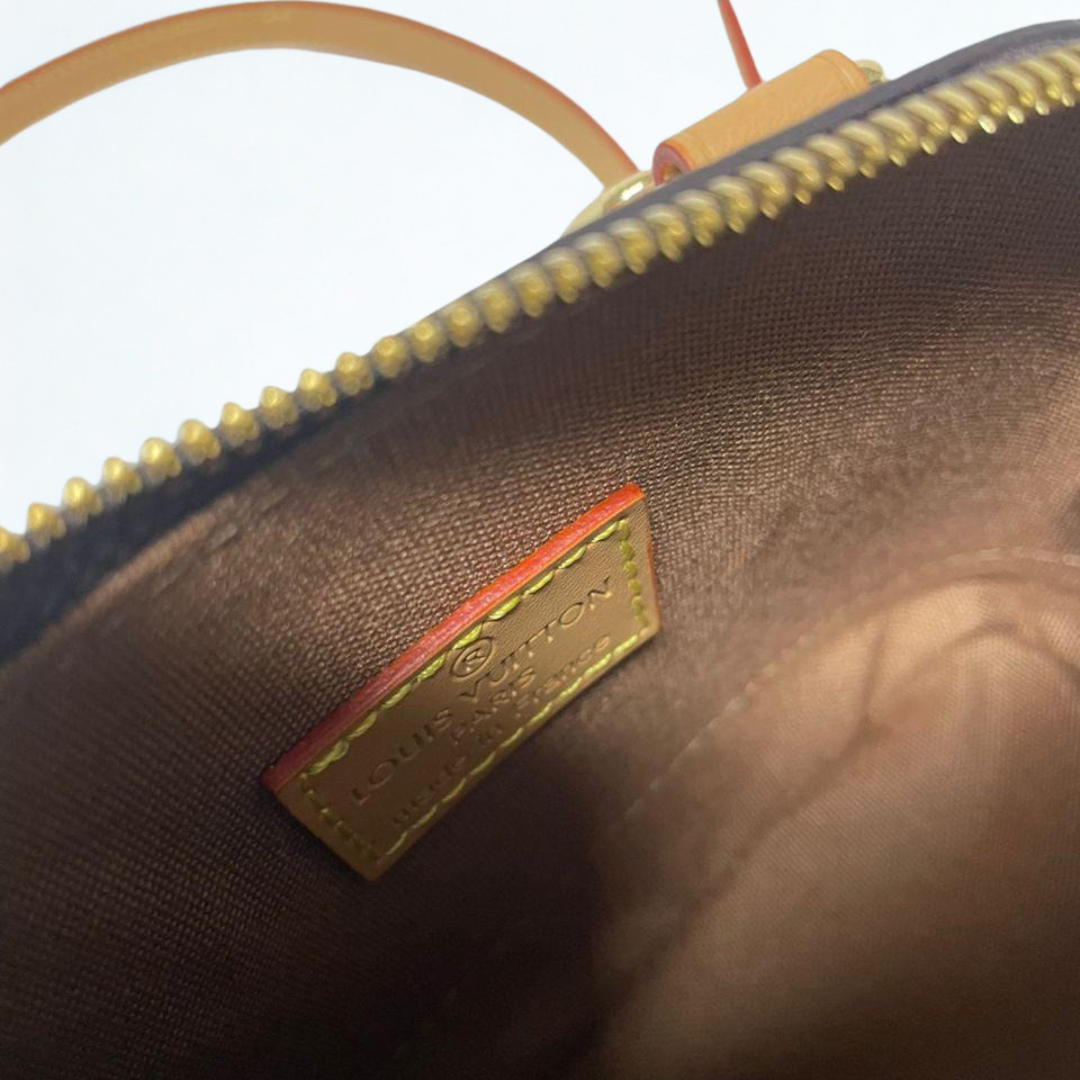 Louis Vuitton Nano Alma Handbag Monogram Canvas Leather Mini Bag