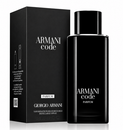 GIORGIO ARMANI CODE PARFUM REFILLABLE FOR MEN 4.2o.z/125mL SEALED 100% Authentic