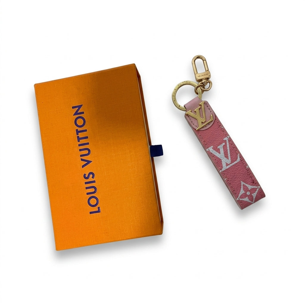 Louis Vuitton Dragonne Key Holder Bag Charm Pink Monogram Keychain – Authentic Pre-Owned
