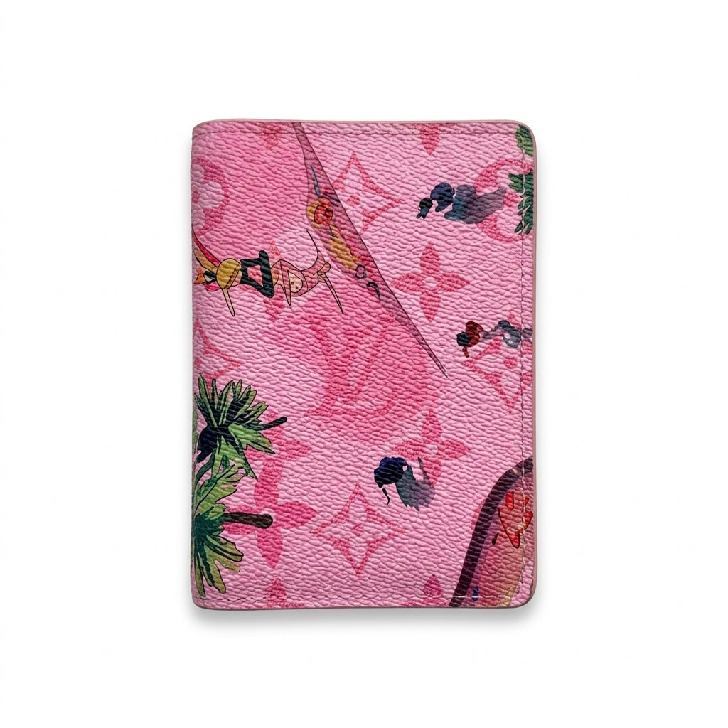 Louis Vuitton Pink Leather Monogram Sunset Pocket Organizer – Authentic Pre-Owned