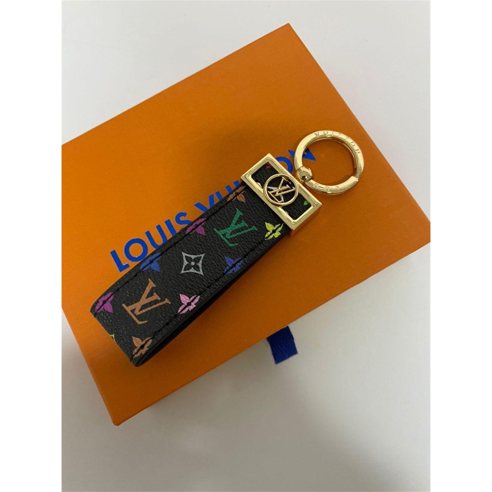 Louis Vuitton Dragonne Key Holder Monogram Keychain with Box & Dust Bag – Authentic Pre-Owned