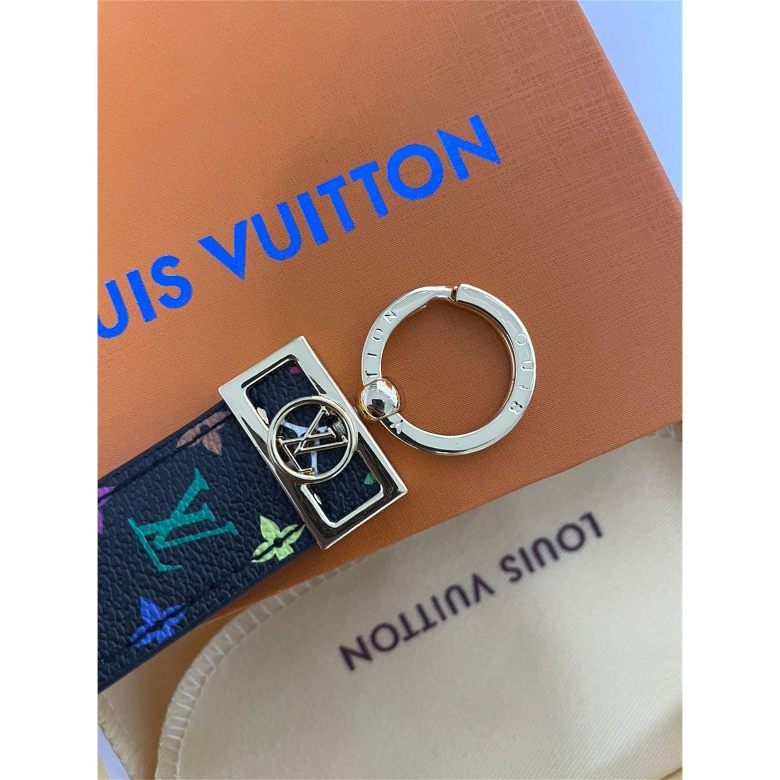 Louis Vuitton Dragonne Key Holder Monogram Keychain with Box & Dust Bag – Authentic Pre-Owned
