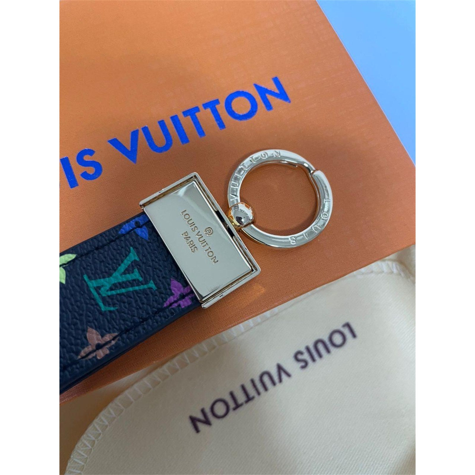 Louis Vuitton Dragonne Key Holder Monogram Keychain with Box & Dust Bag – Authentic Pre-Owned