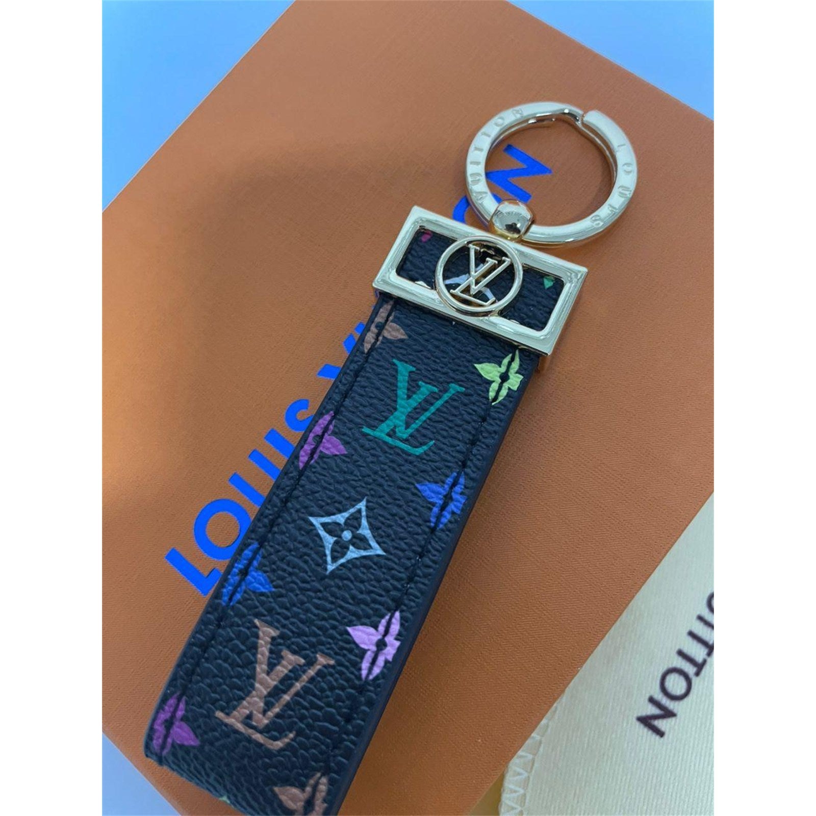 Louis Vuitton Dragonne Key Holder Monogram Keychain with Box & Dust Bag – Authentic Pre-Owned