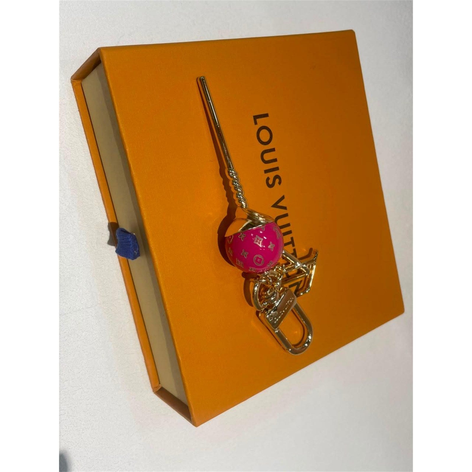 Louis Vuitton Monogram Lollipop Bag Charm Keychain Fuchsia Pink – Authentic Pre-Owned