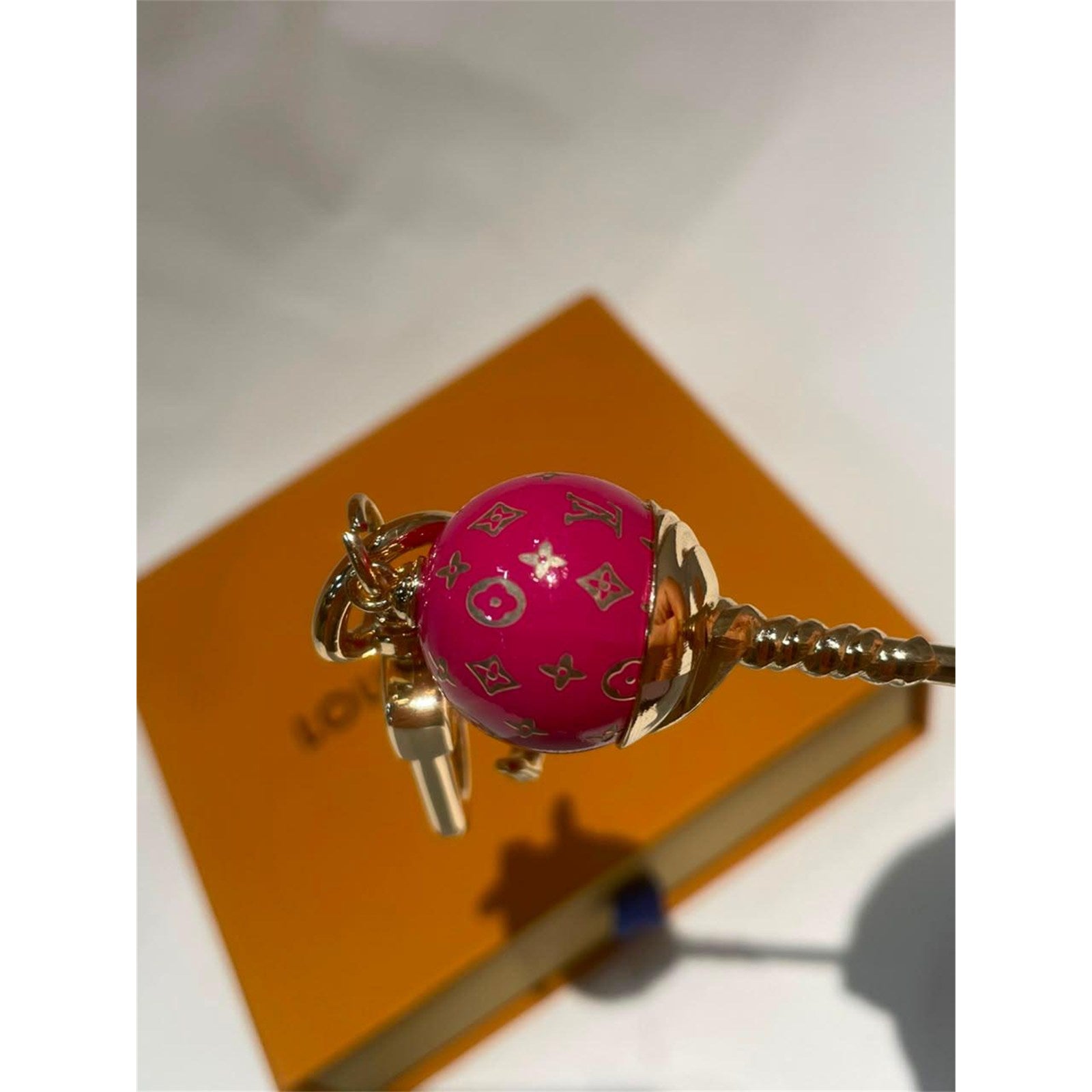 Louis Vuitton Monogram Lollipop Bag Charm Keychain Fuchsia Pink – Authentic Pre-Owned