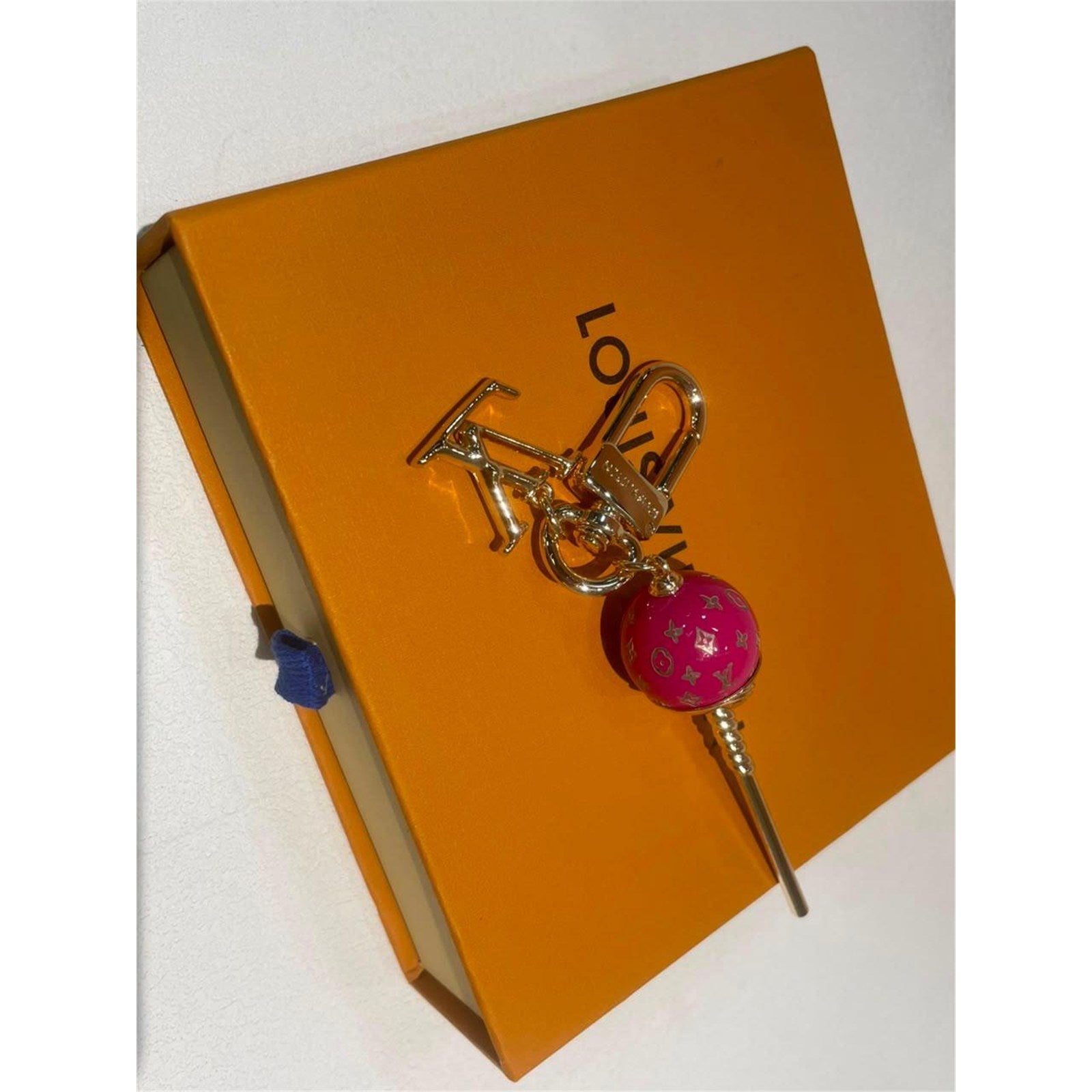 Louis Vuitton Monogram Lollipop Bag Charm Keychain Fuchsia Pink – Authentic Pre-Owned
