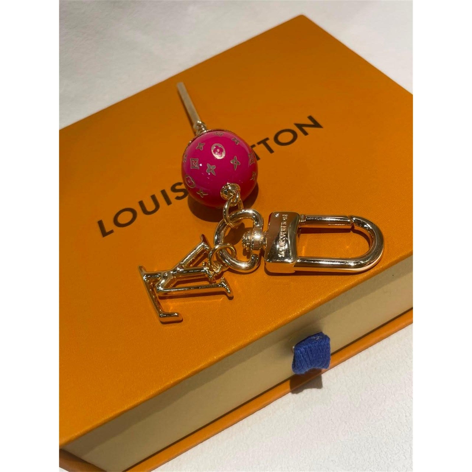 Louis Vuitton Monogram Lollipop Bag Charm Keychain Fuchsia Pink – Authentic Pre-Owned
