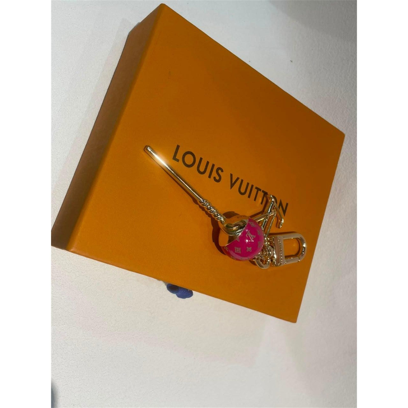 Louis Vuitton Monogram Lollipop Bag Charm Keychain Fuchsia Pink – Authentic Pre-Owned