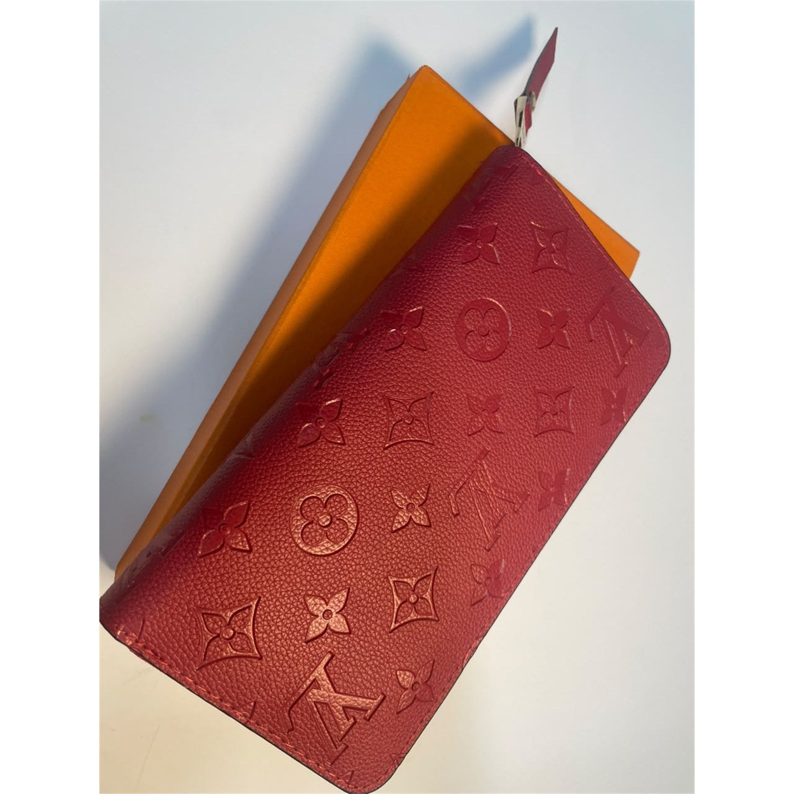 Louis Vuitton Zippy Wallet Empreinte Leather Red Monogram – Authentic Pre-Owned