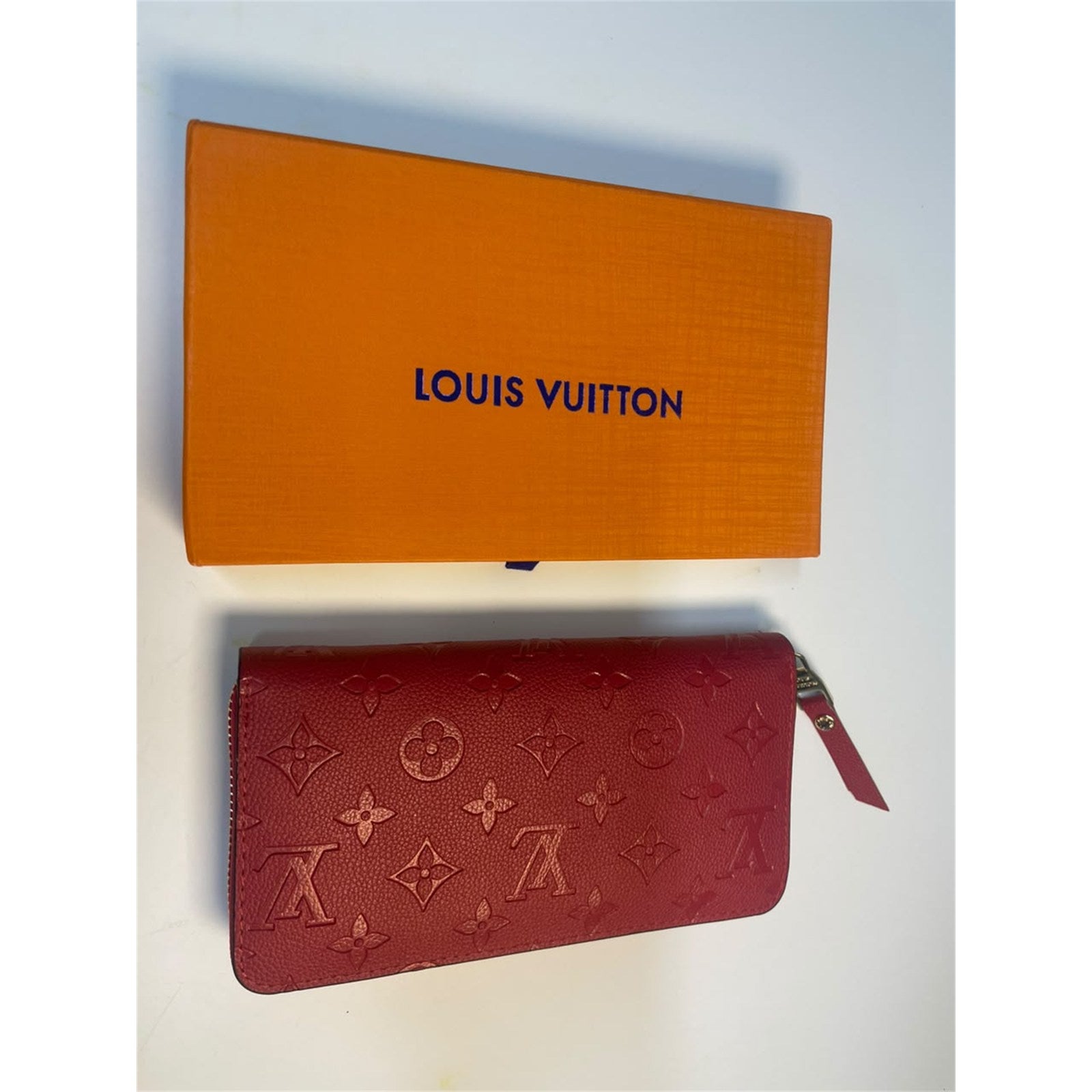 Louis Vuitton Zippy Wallet Empreinte Leather Red Monogram – Authentic Pre-Owned