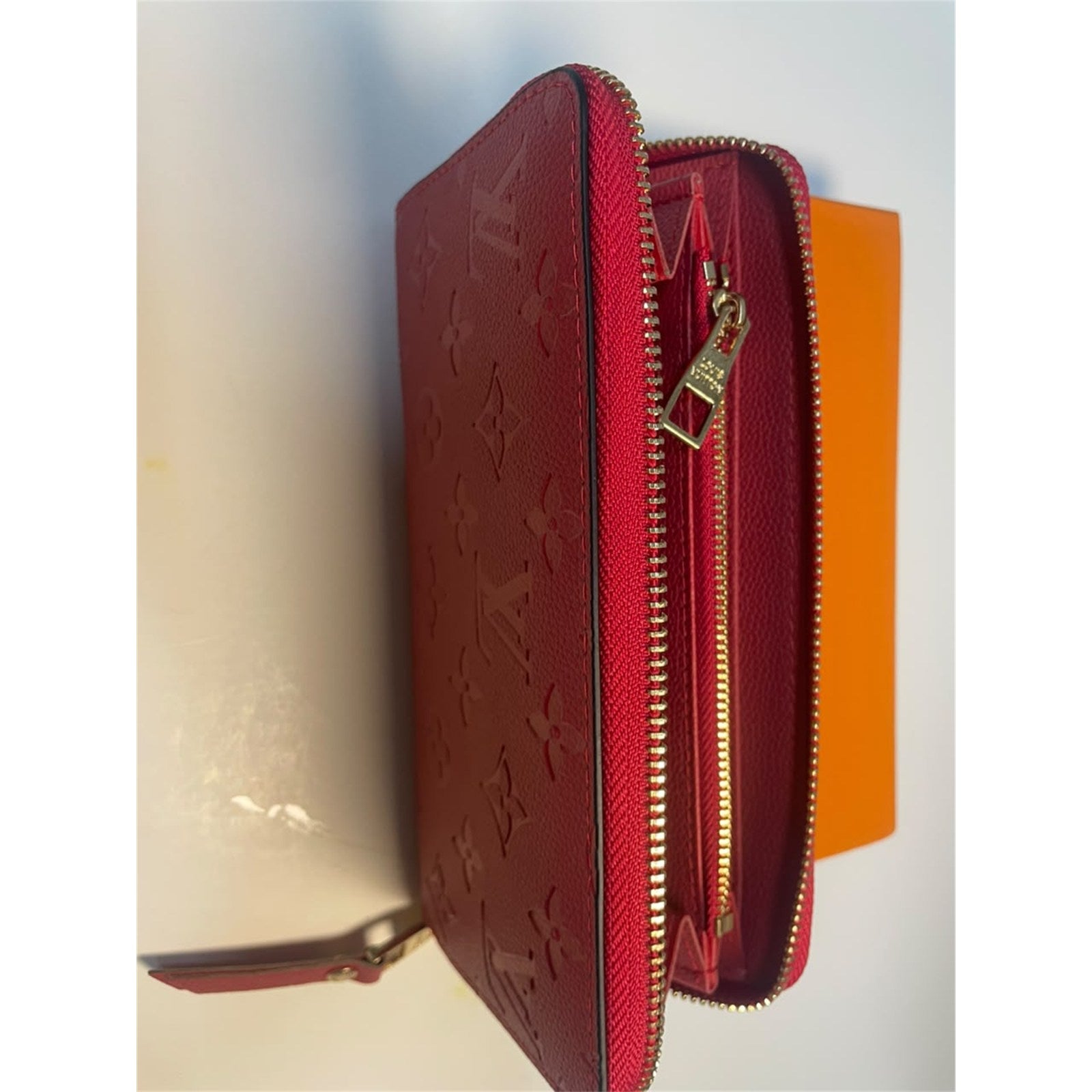 Louis Vuitton Zippy Wallet Empreinte Leather Red Monogram – Authentic Pre-Owned