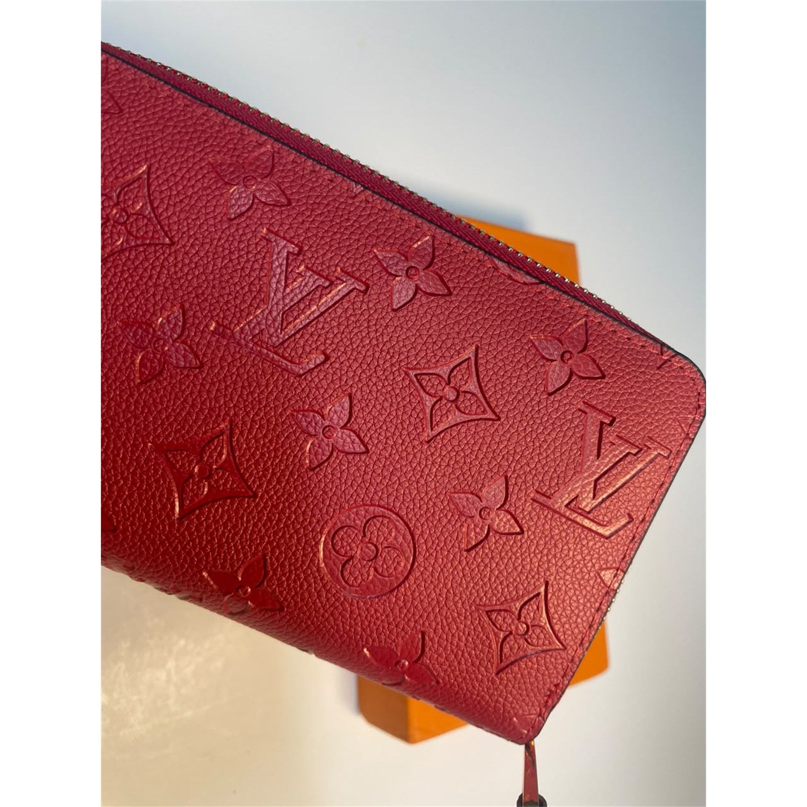 Louis Vuitton Zippy Wallet Empreinte Leather Red Monogram – Authentic Pre-Owned