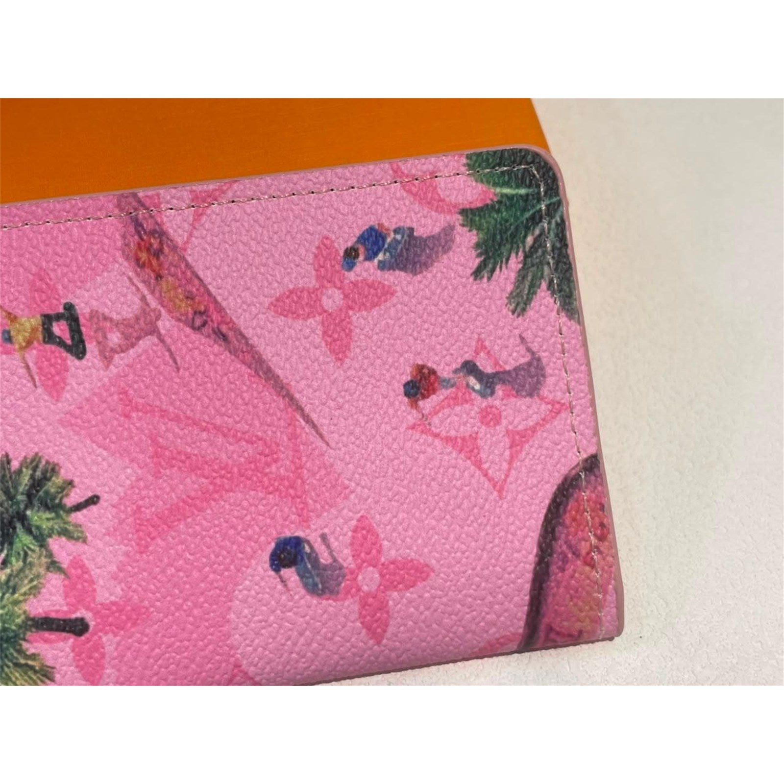 Louis Vuitton Pink Leather Monogram Sunset Pocket Organizer – Authentic Pre-Owned