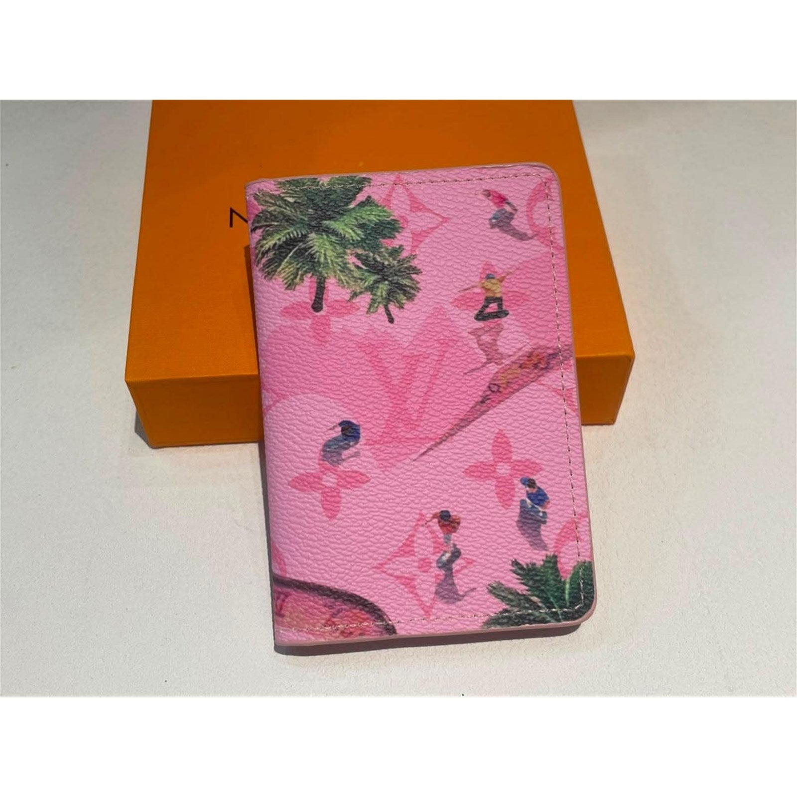 Louis Vuitton Pink Leather Monogram Sunset Pocket Organizer – Authentic Pre-Owned