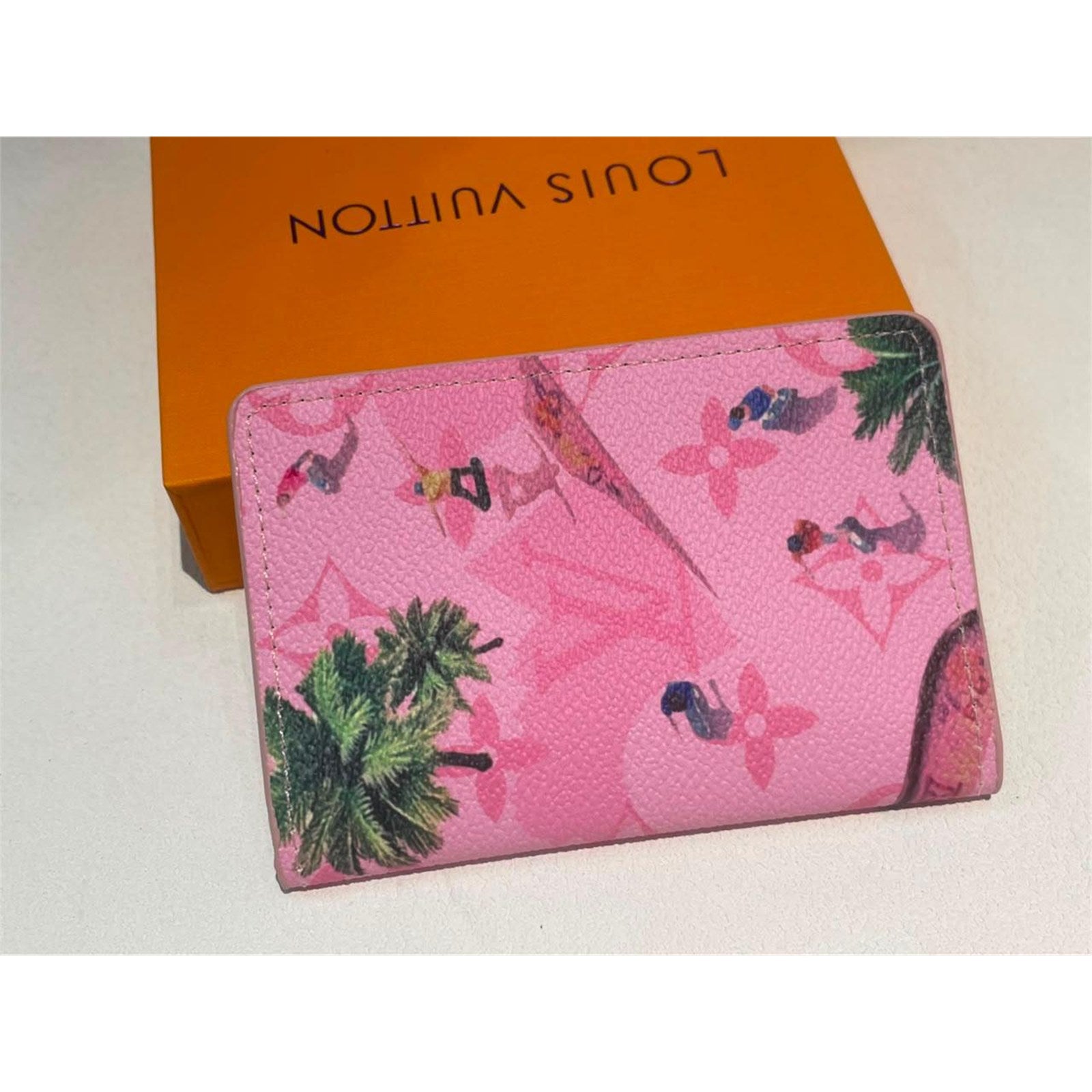 Louis Vuitton Pink Leather Monogram Sunset Pocket Organizer – Authentic Pre-Owned