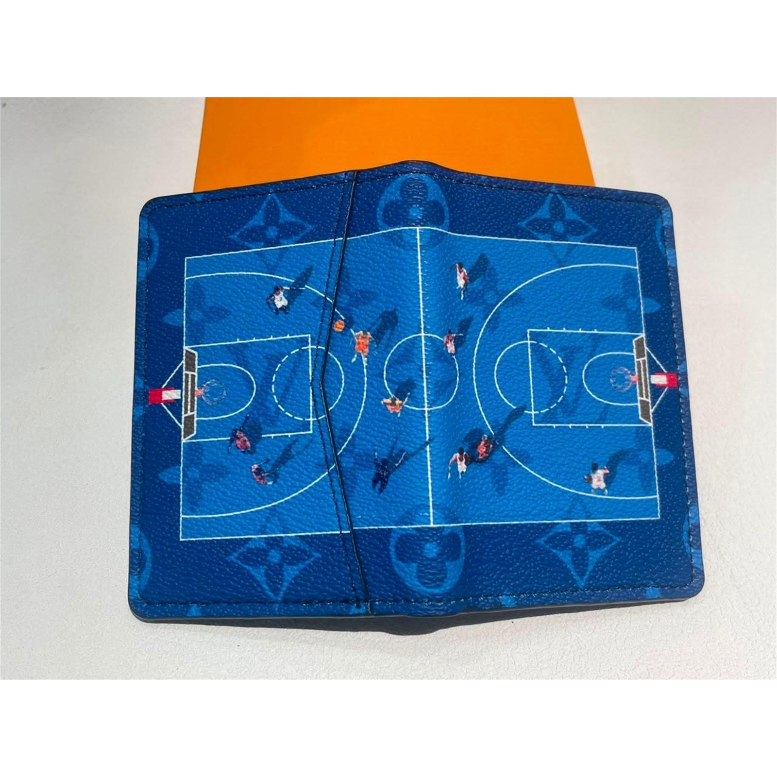 Louis Vuitton Basketball Monogram Pocket Organizer Wallet Blue – Authentic Pre-Owned
