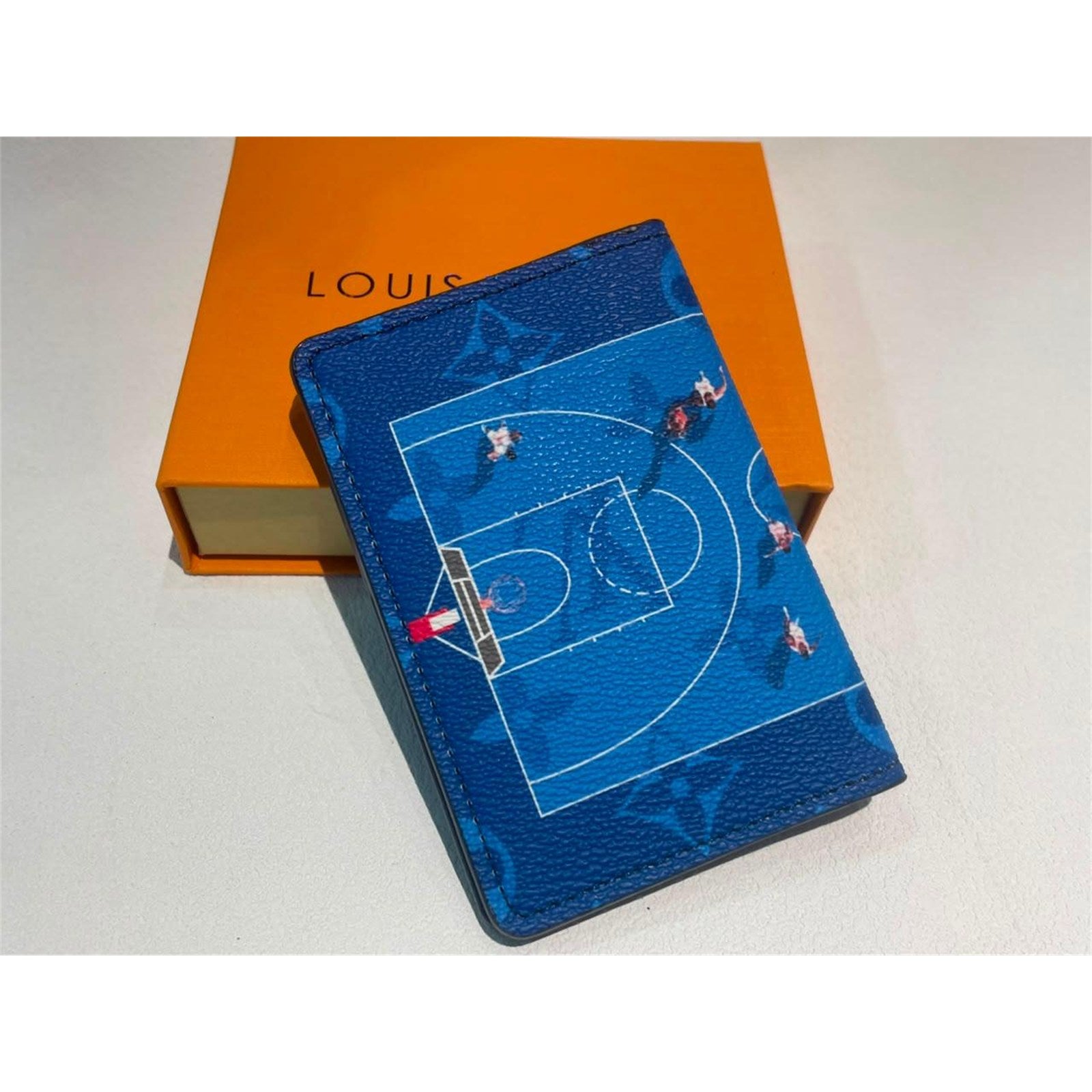Louis Vuitton Basketball Monogram Pocket Organizer Wallet Blue – Authentic Pre-Owned