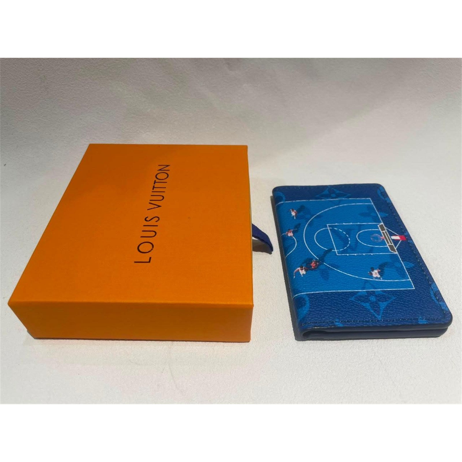 Louis Vuitton Basketball Monogram Pocket Organizer Wallet Blue – Authentic Pre-Owned