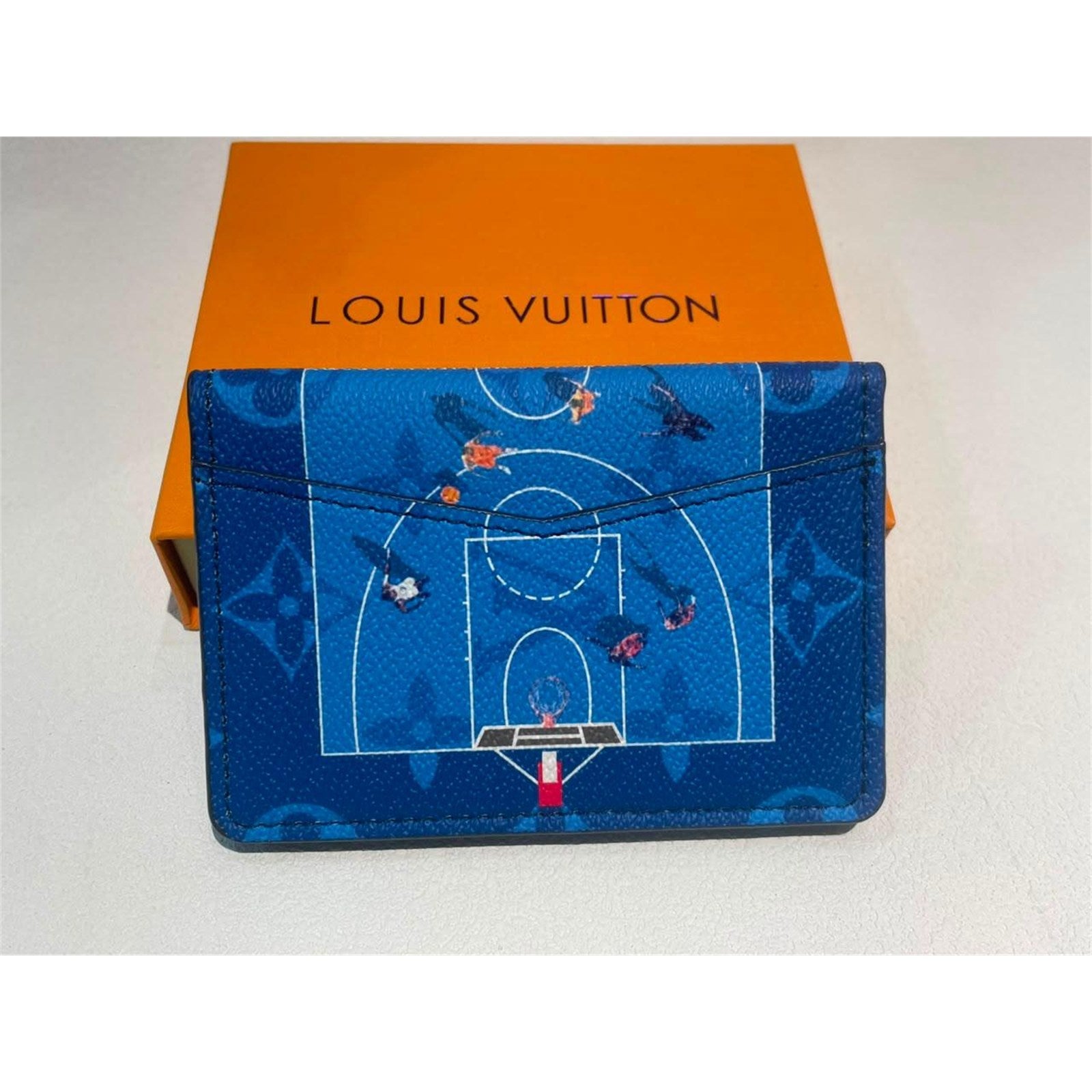 Louis Vuitton Basketball Monogram Pocket Organizer Wallet Blue – Authentic Pre-Owned