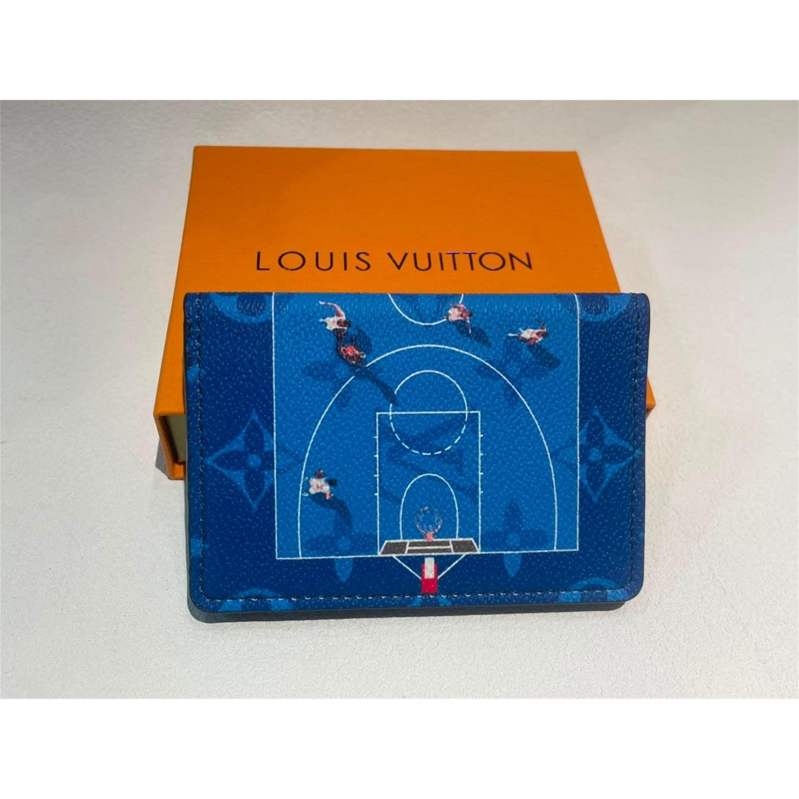 Louis Vuitton Basketball Monogram Pocket Organizer Wallet Blue – Authentic Pre-Owned