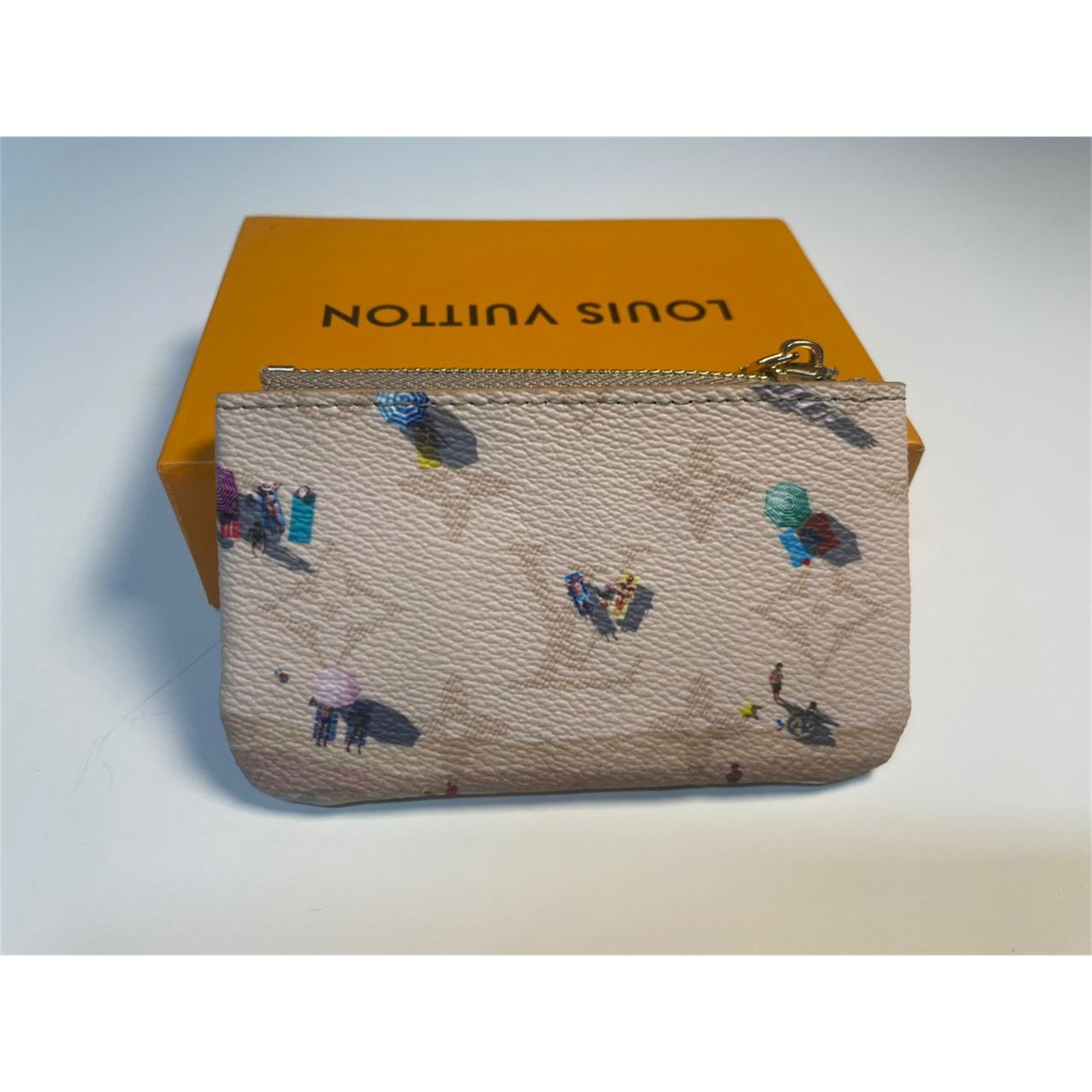 Louis Vuitton Monogram Coin Purse Pouch Beach Beige – Authentic Pre-Owned