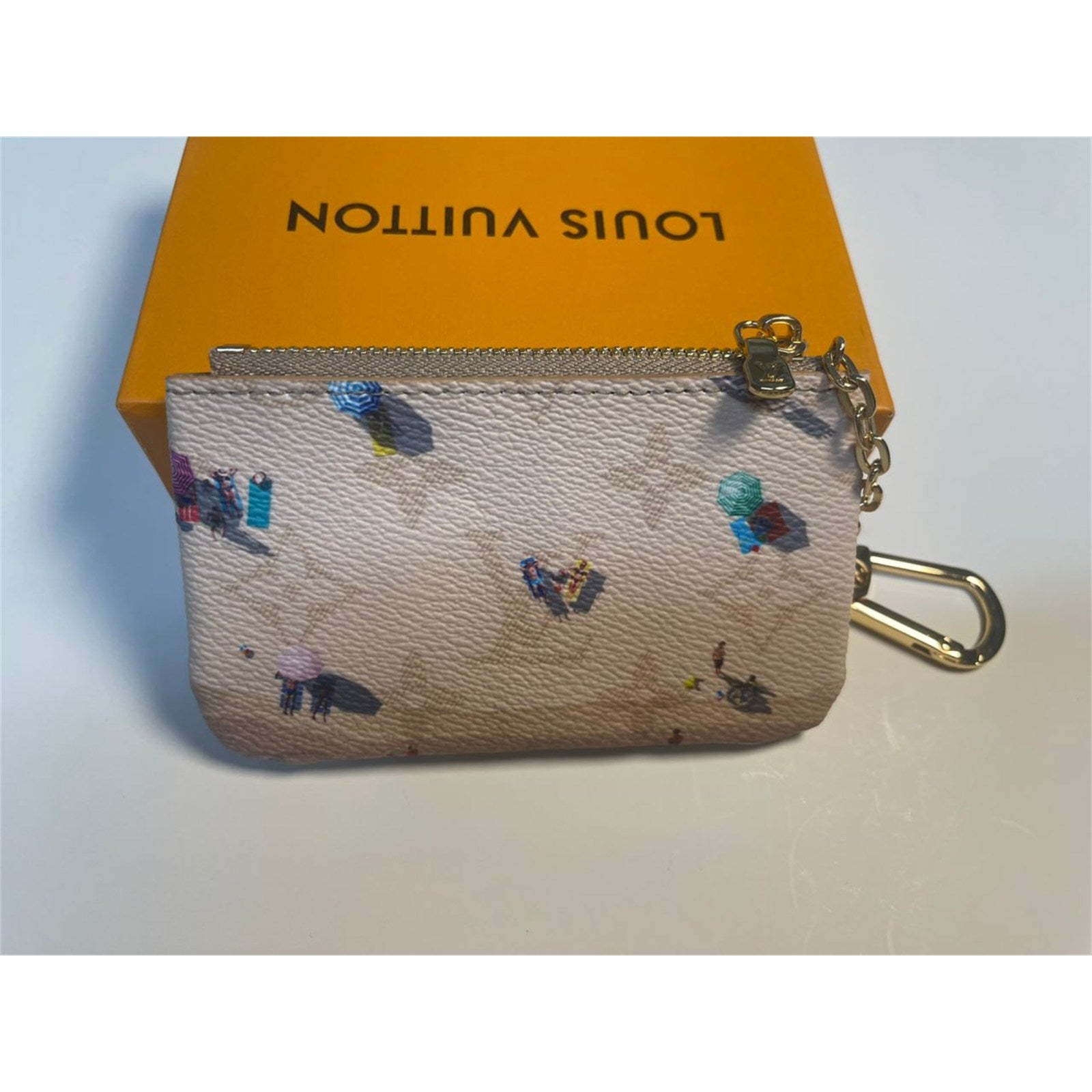 Louis Vuitton Monogram Coin Purse Pouch Beach Beige – Authentic Pre-Owned