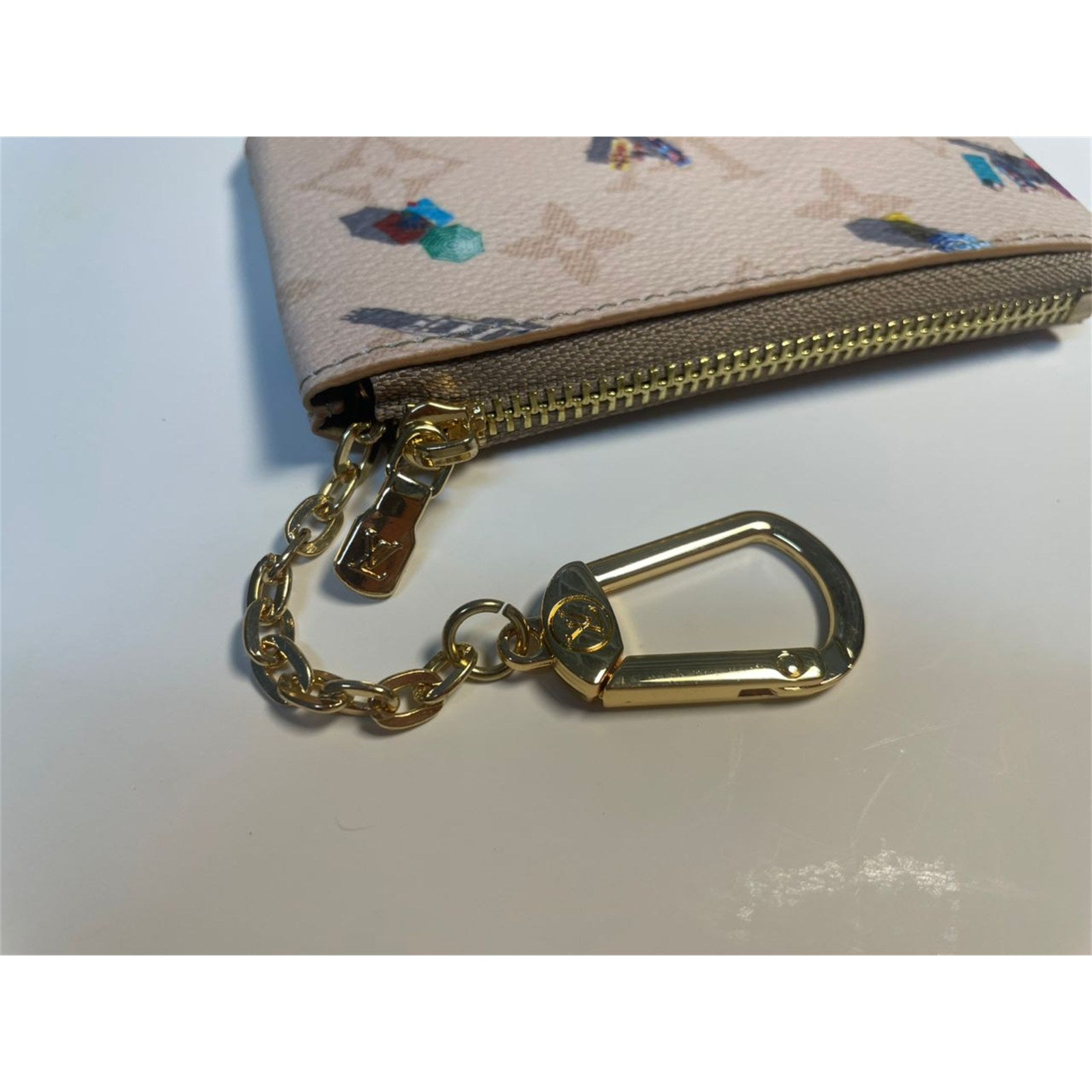 Louis Vuitton Monogram Coin Purse Pouch Beach Beige – Authentic Pre-Owned