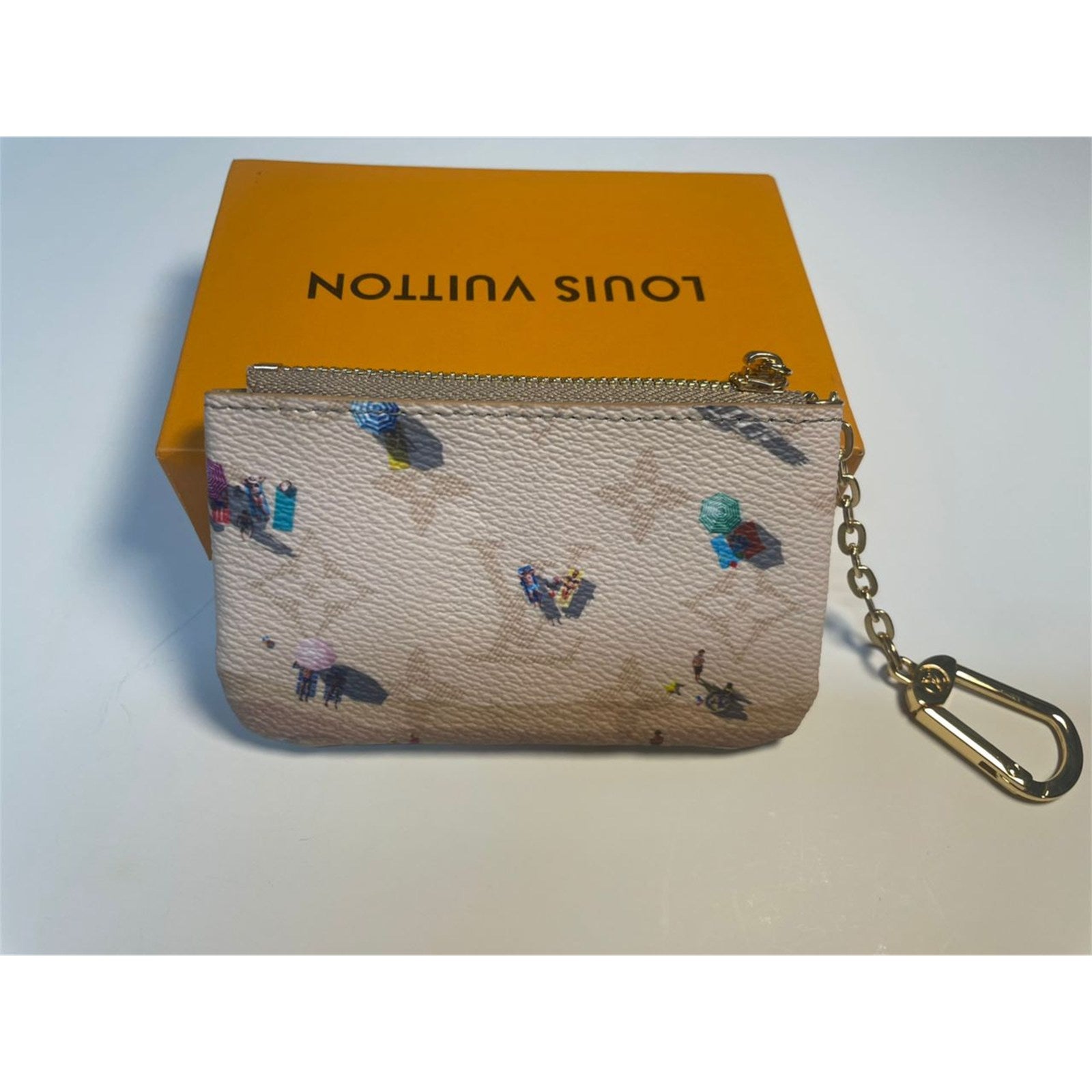 Louis Vuitton Monogram Coin Purse Pouch Beach Beige – Authentic Pre-Owned