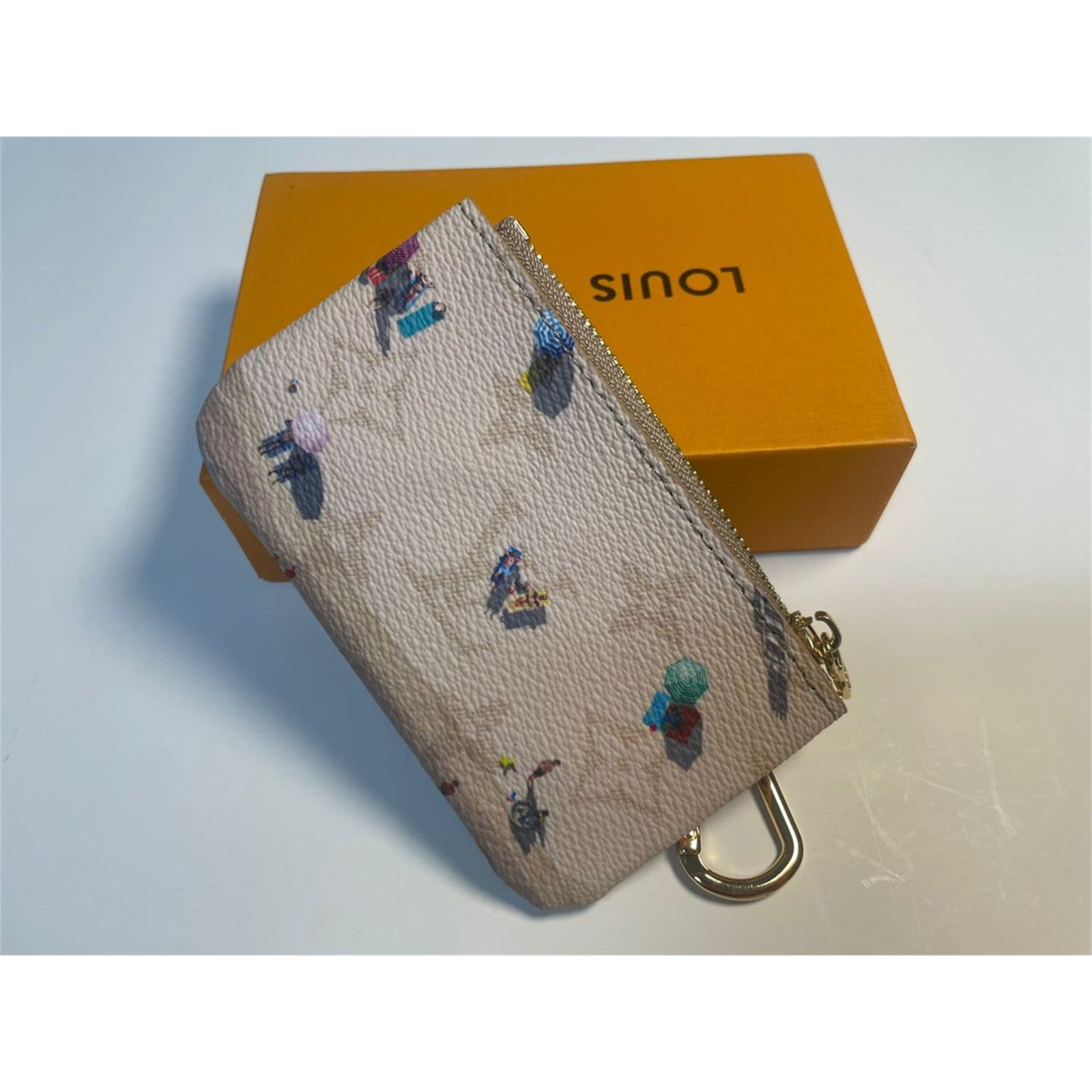 Louis Vuitton Monogram Coin Purse Pouch Beach Beige – Authentic Pre-Owned