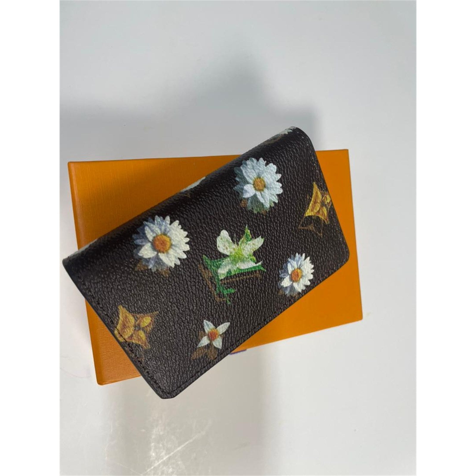 Louis Vuitton Men's Brown Monogram Floral Leather Pocket Organizer – Authentic Pre-Owned