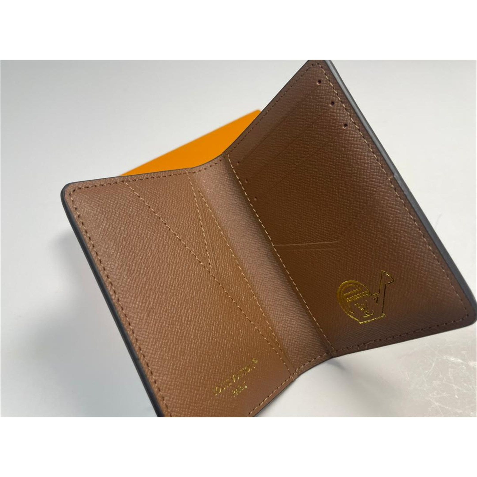 Louis Vuitton Men's Brown Monogram Floral Leather Pocket Organizer – Authentic Pre-Owned
