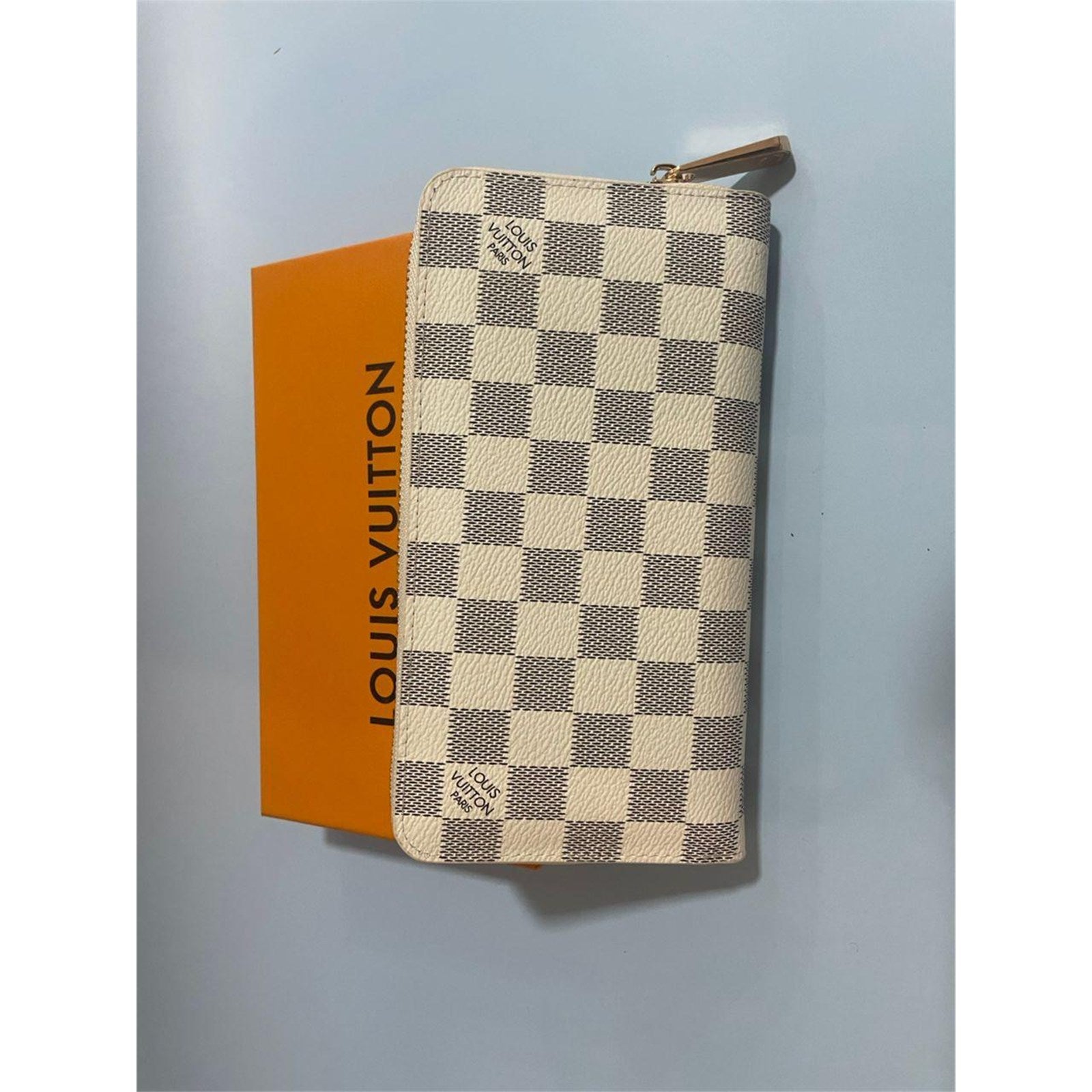 Louis Vuitton Damier Azur Zippy Zip Around Long Wallet White – Authentic Pre-Owned