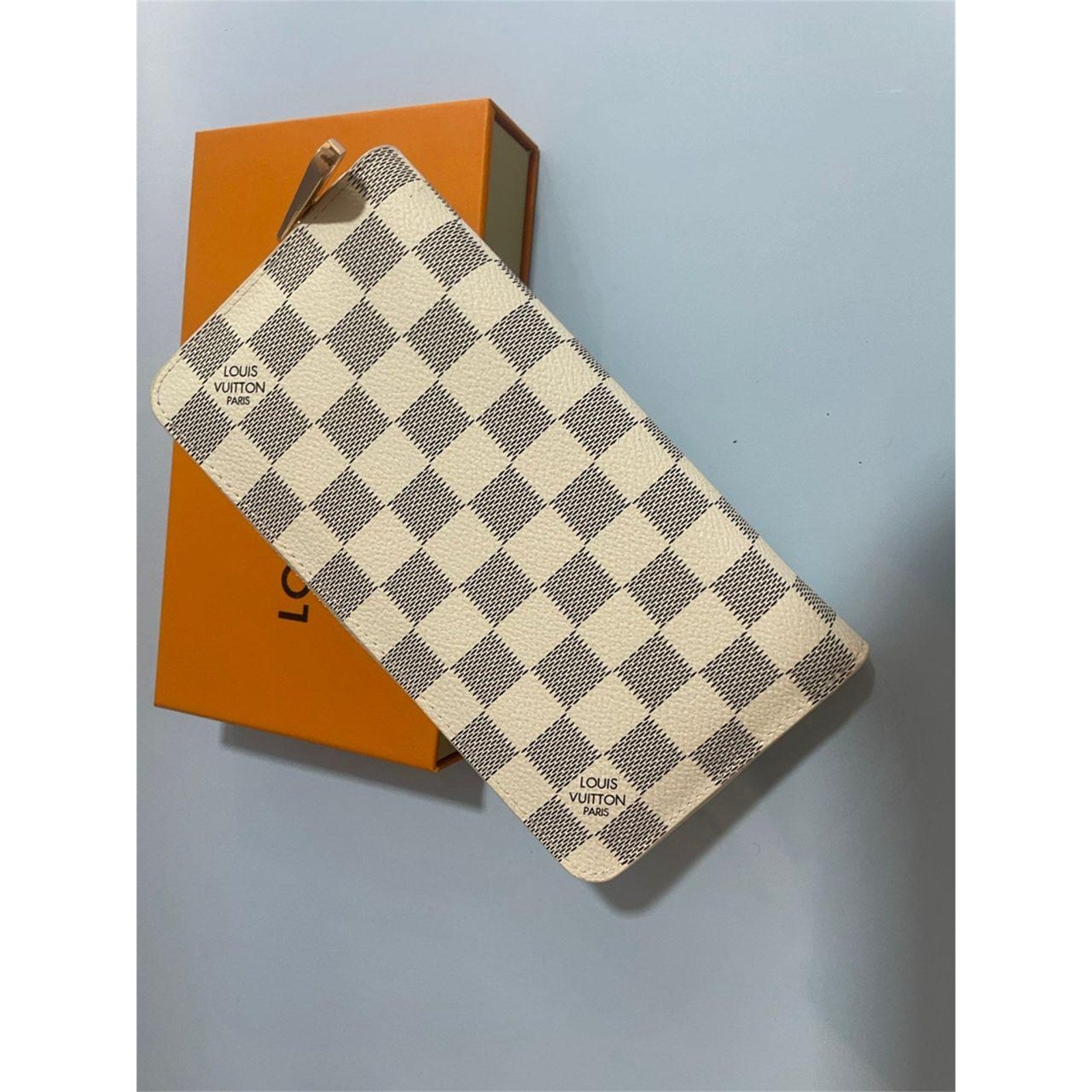 Louis Vuitton Damier Azur Zippy Zip Around Long Wallet White – Authentic Pre-Owned